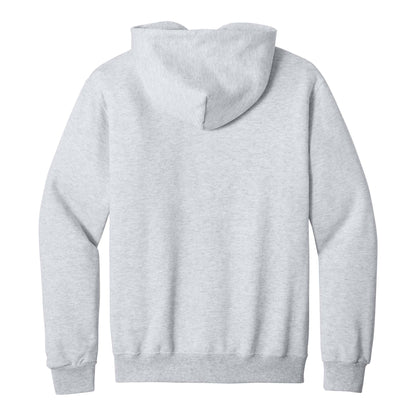Jerzees 996MR custom hoodie in ash, back view
