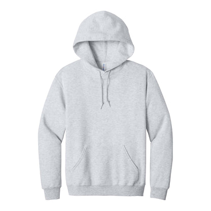Jerzees 996MR custom hoodie in ash, front view