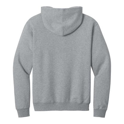 Jerzees 996MR custom hoodie in athletic heather, back view