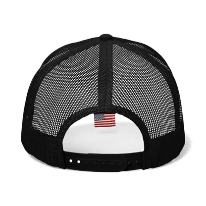 Back view of Kati AM350M custom hat in black and usa mesh