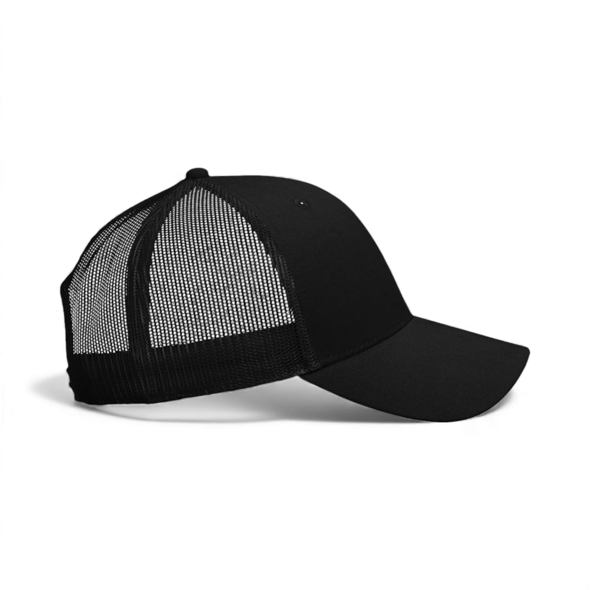 Right side view of Kati AM350M custom hat in black and usa mesh