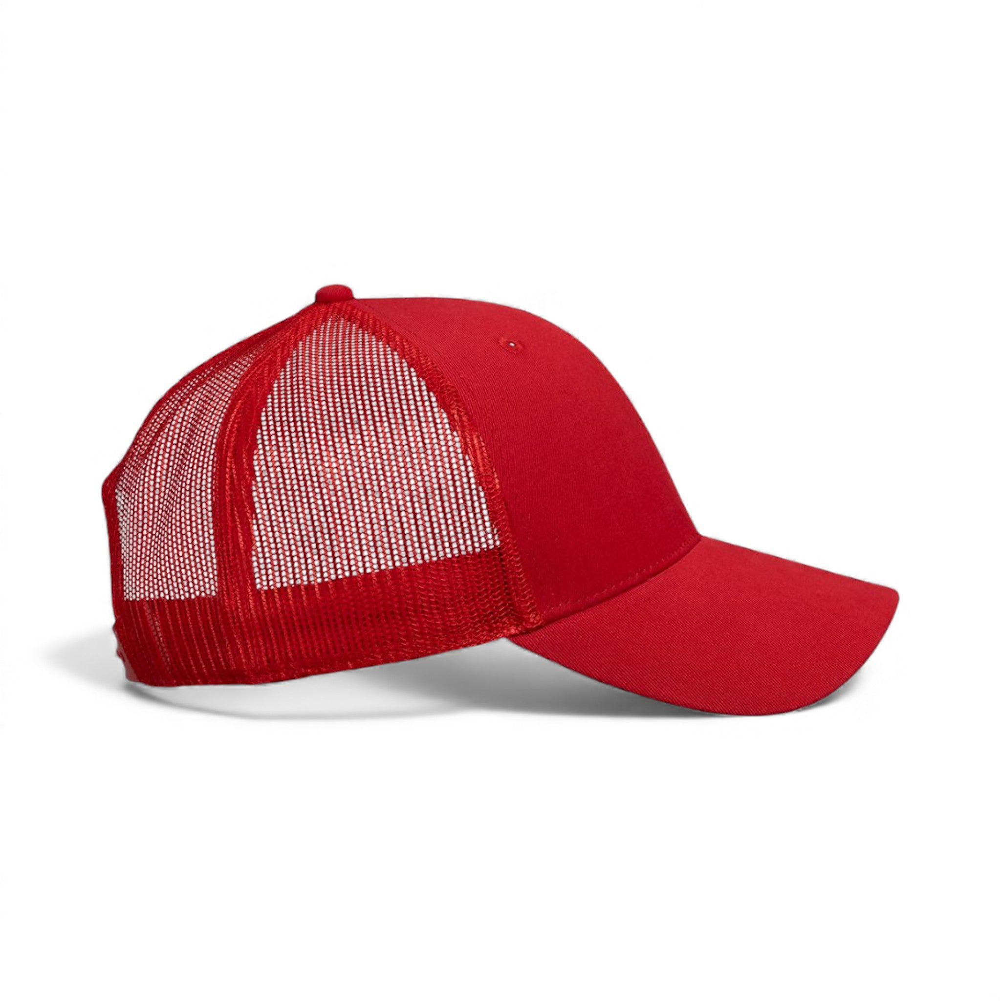 Right side view of Kati AM350M custom hat in red and usa mesh