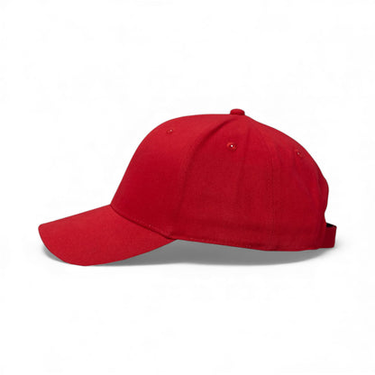 Left side view of Kati AM350 custom hat in red and usa