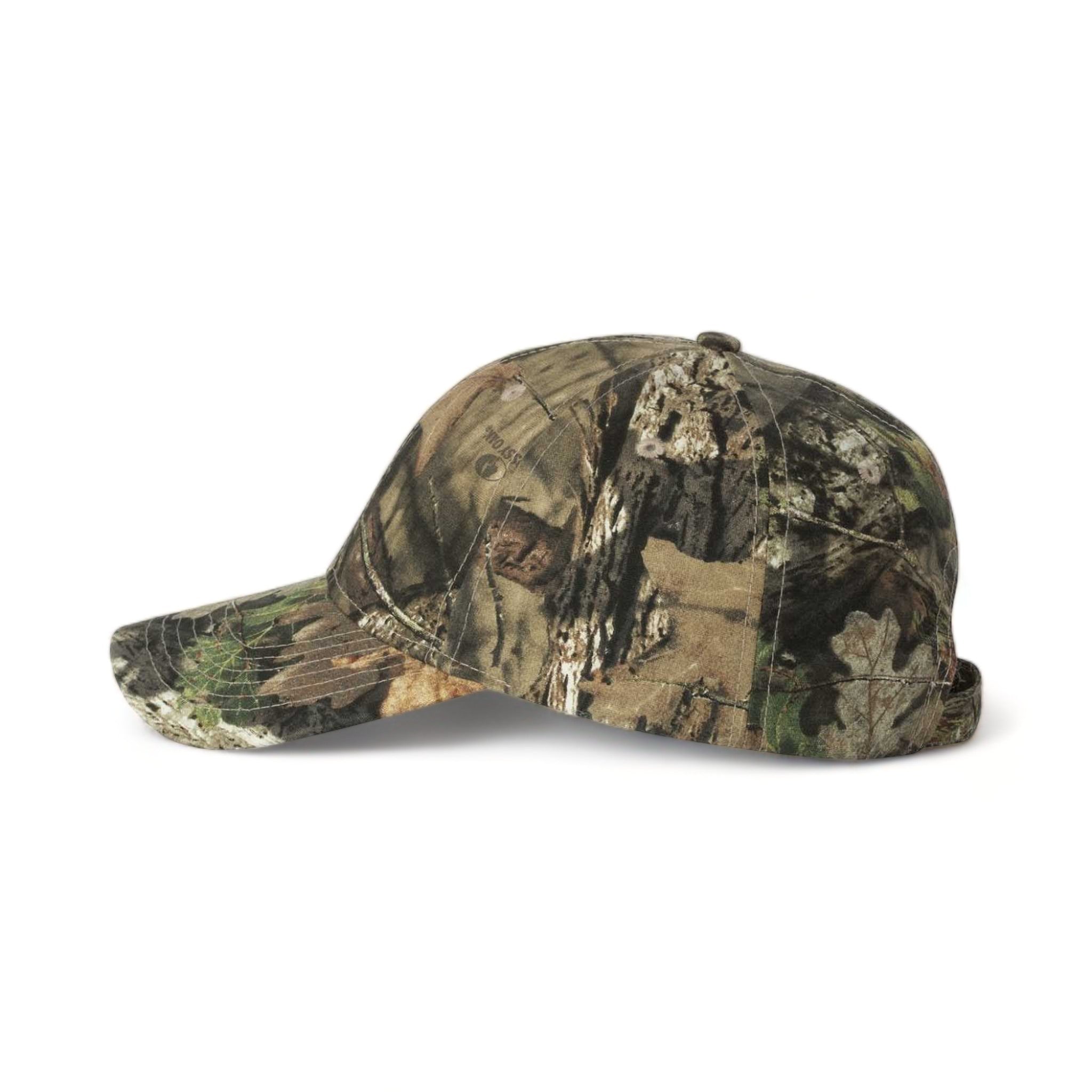 Side view of Kati LC10 custom hat in mossy oak country
