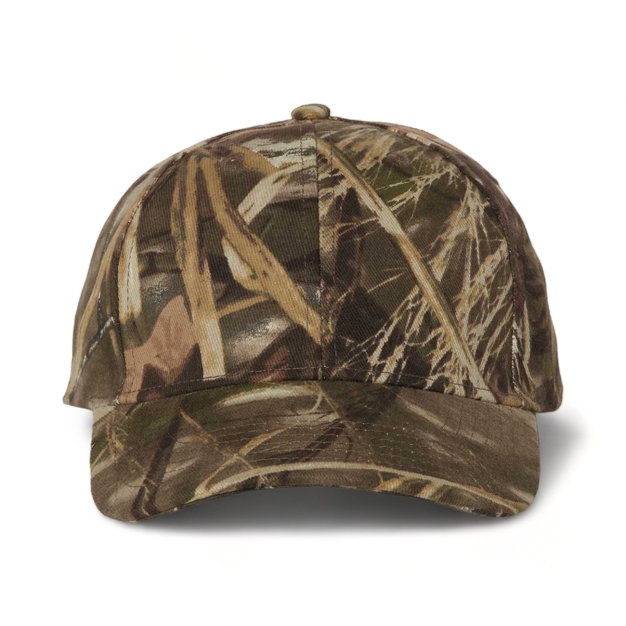 Front view of Kati LC10 custom hat in realtree max4