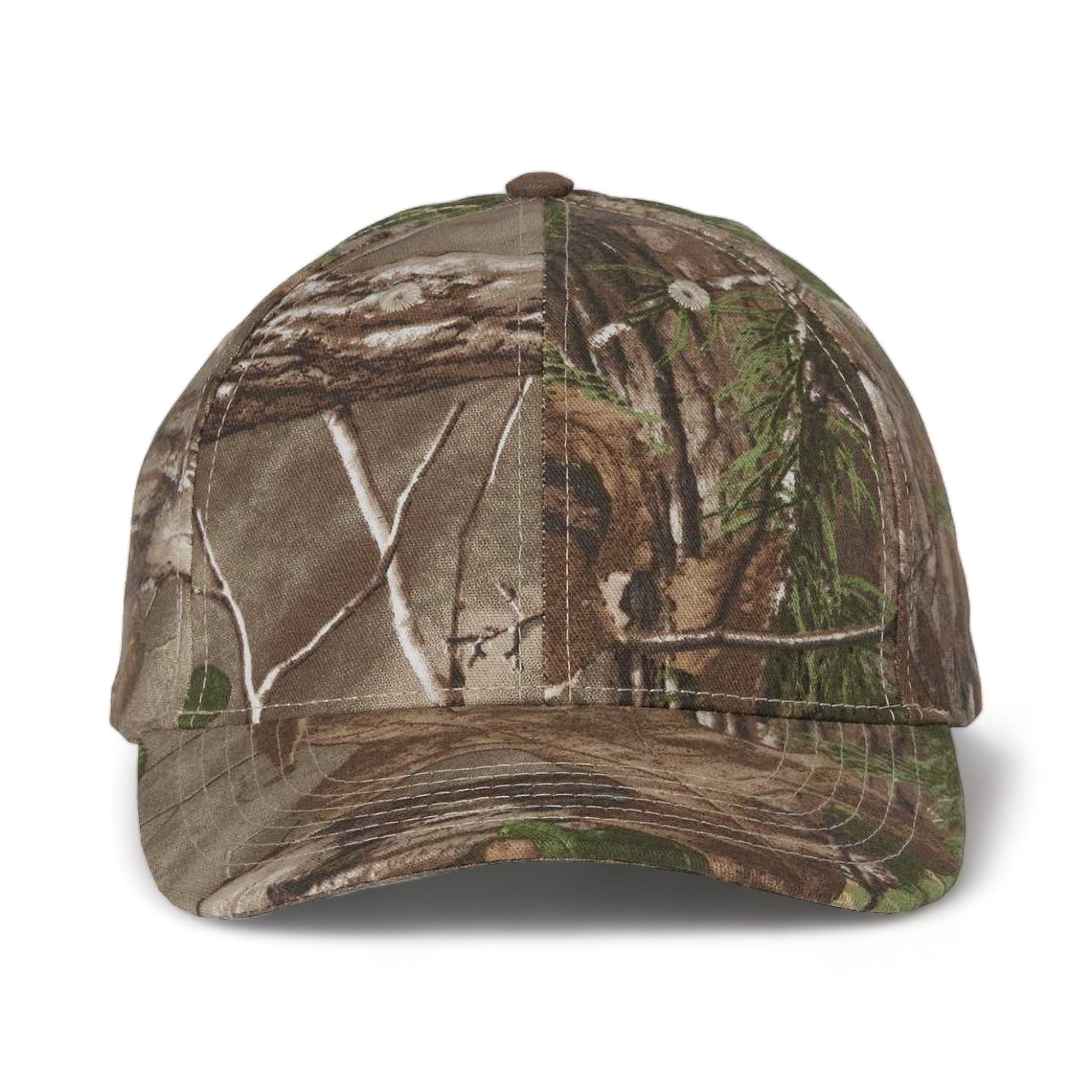 Front view of Kati LC10 custom hat in realtree xtra green