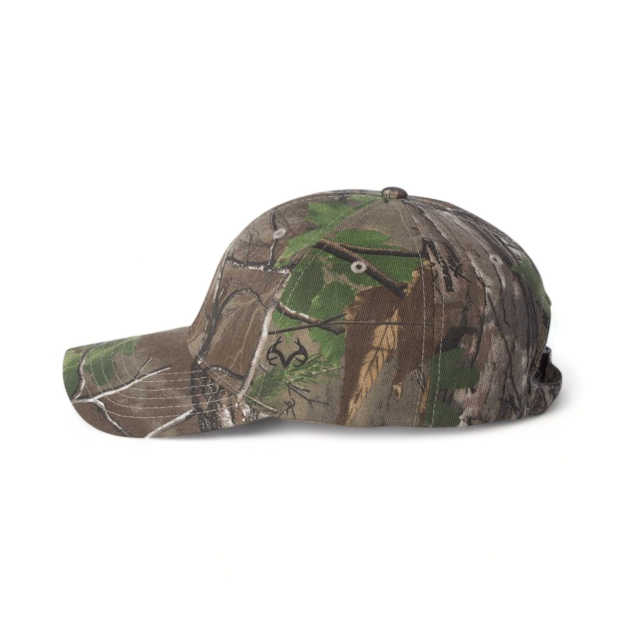 Side view of Kati LC10 custom hat in realtree xtra green