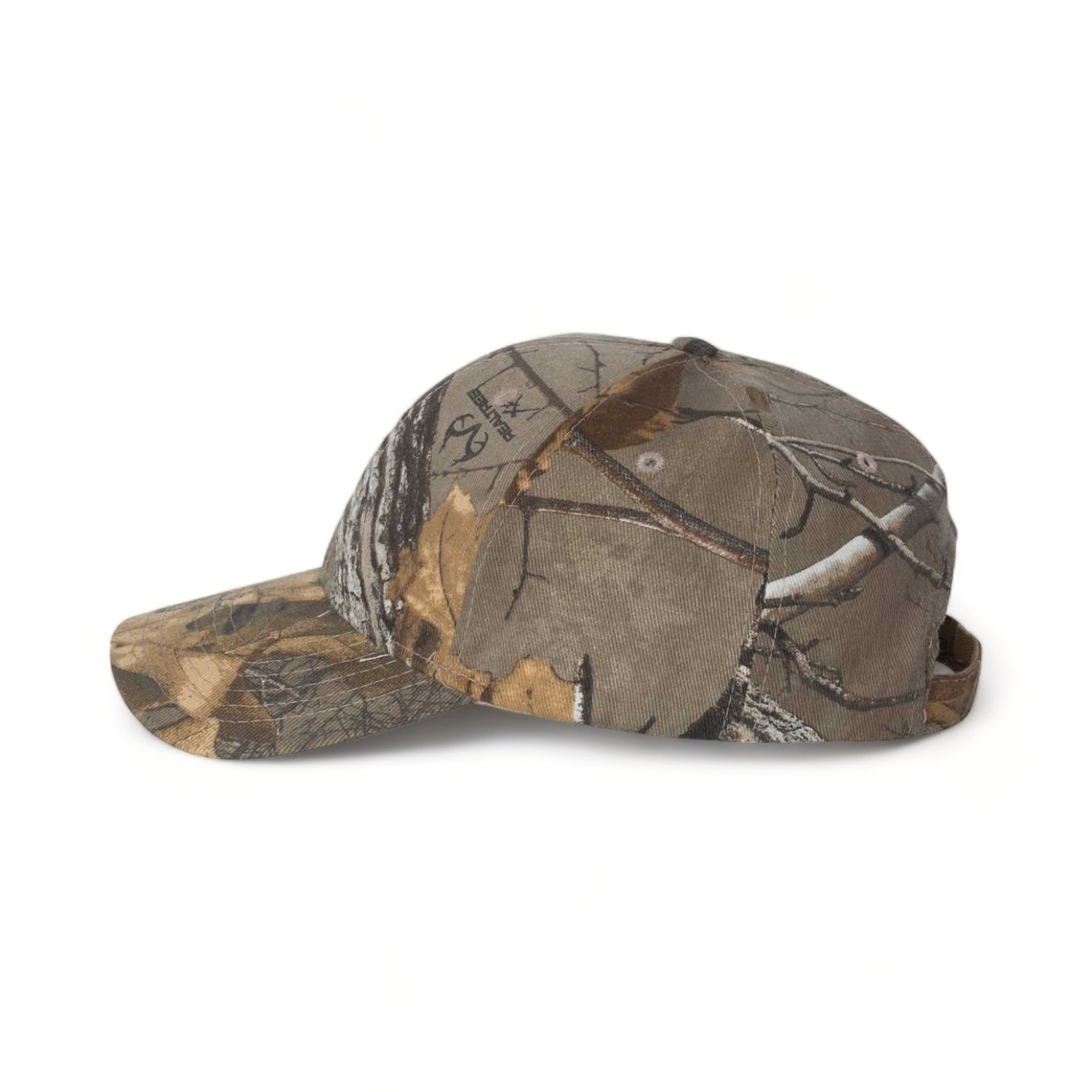 Side view of Kati LC10 custom hat in realtree xtra