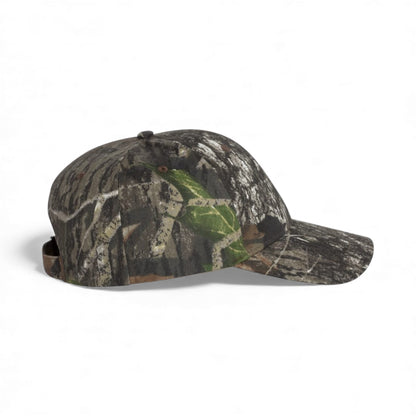 Right side view of Kati LC10 custom hat in mossy oak new breakup - mo15