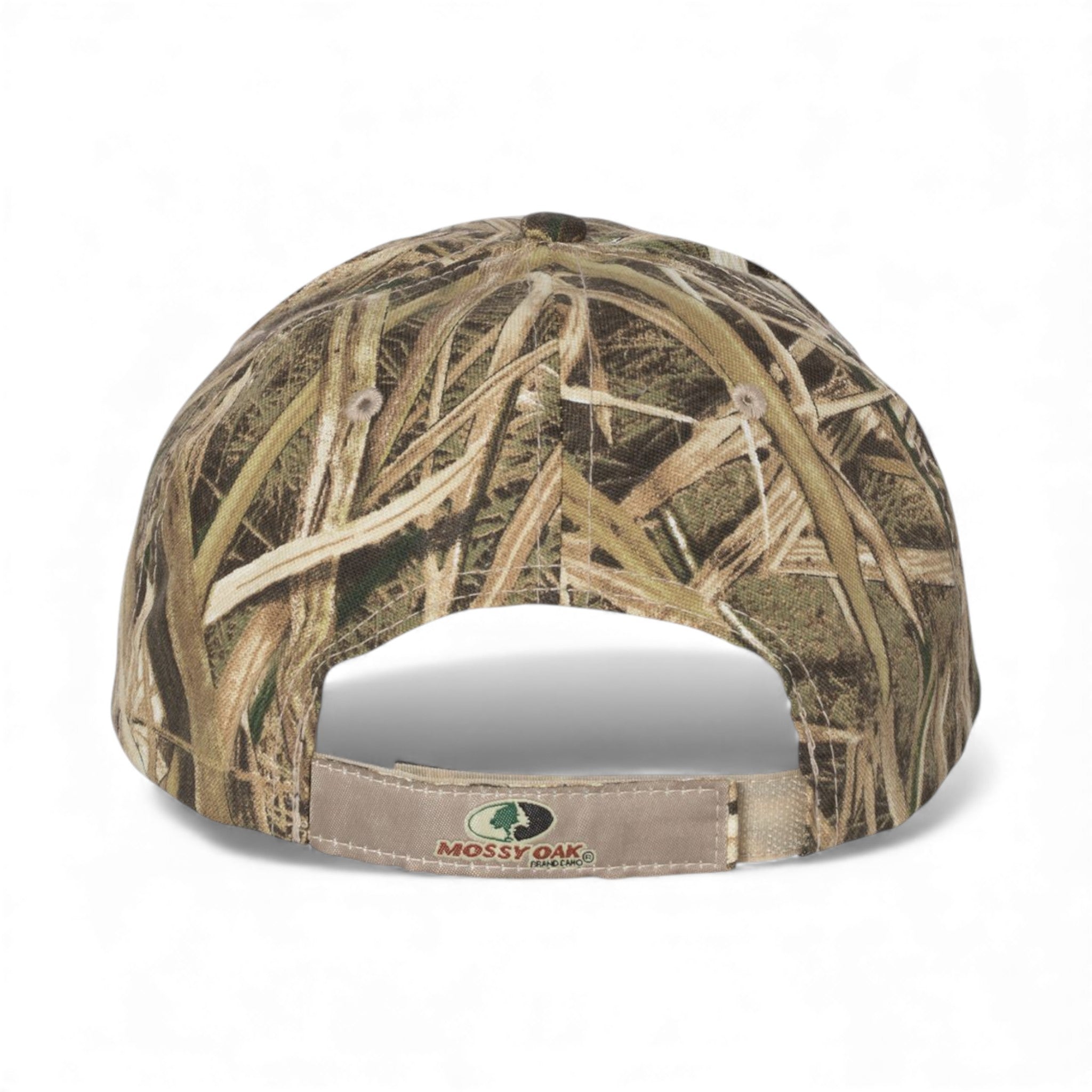 Back view of Kati LC15V custom hat in mossy oak shadow grass