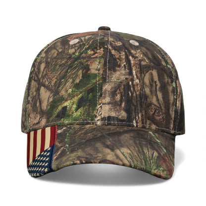 Front view of Kati LC350 custom hat in xtra and usa flag