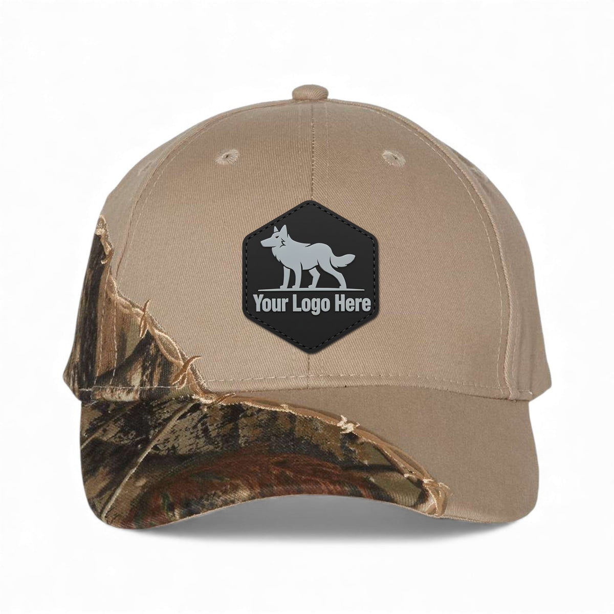 PVC patch preview of Kati LC4BW custom hat in ap and tan