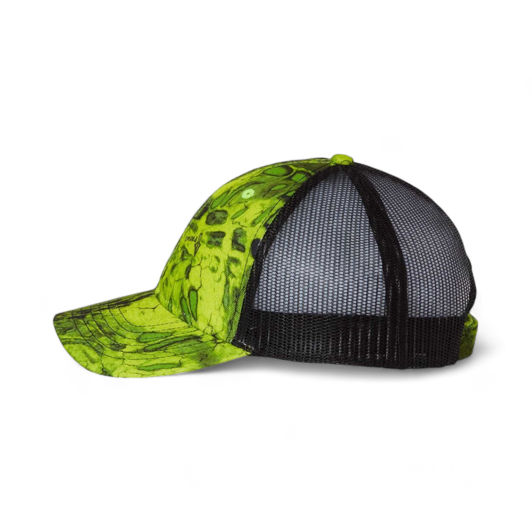 Side view of Kati LC5M custom hat in prym1 voltage yellow and black