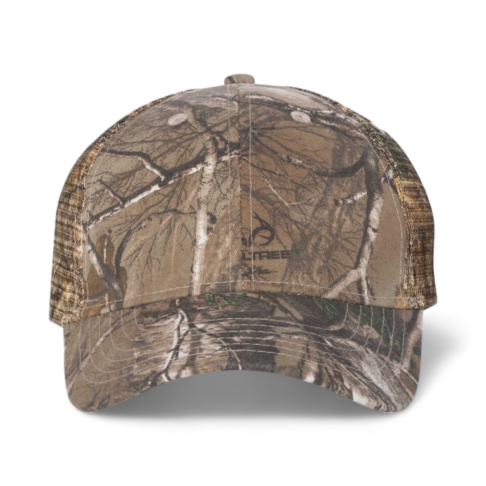 Front view of Kati LC5M custom hat in realtree xtra
