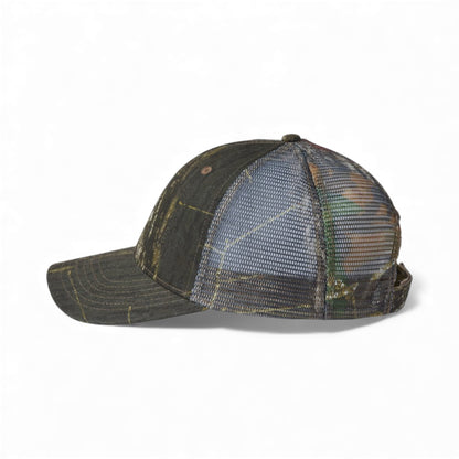 Left side view of Kati LC5M custom hat in breakup and breakup
