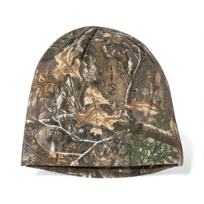 Right side view of Kati LCB08 custom hat in realtree edge