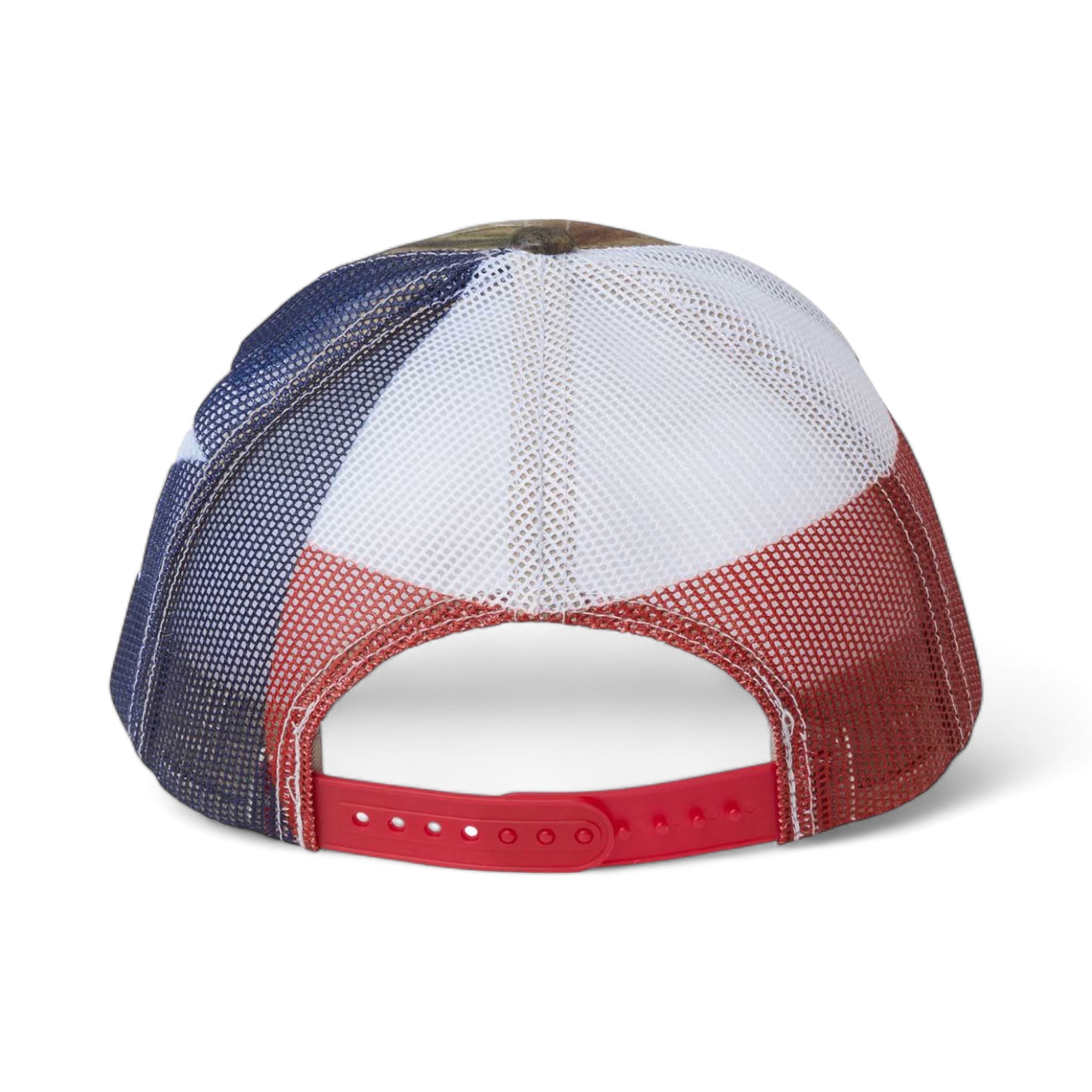 Back view of Kati S700M custom hat in all purpose and texas flag