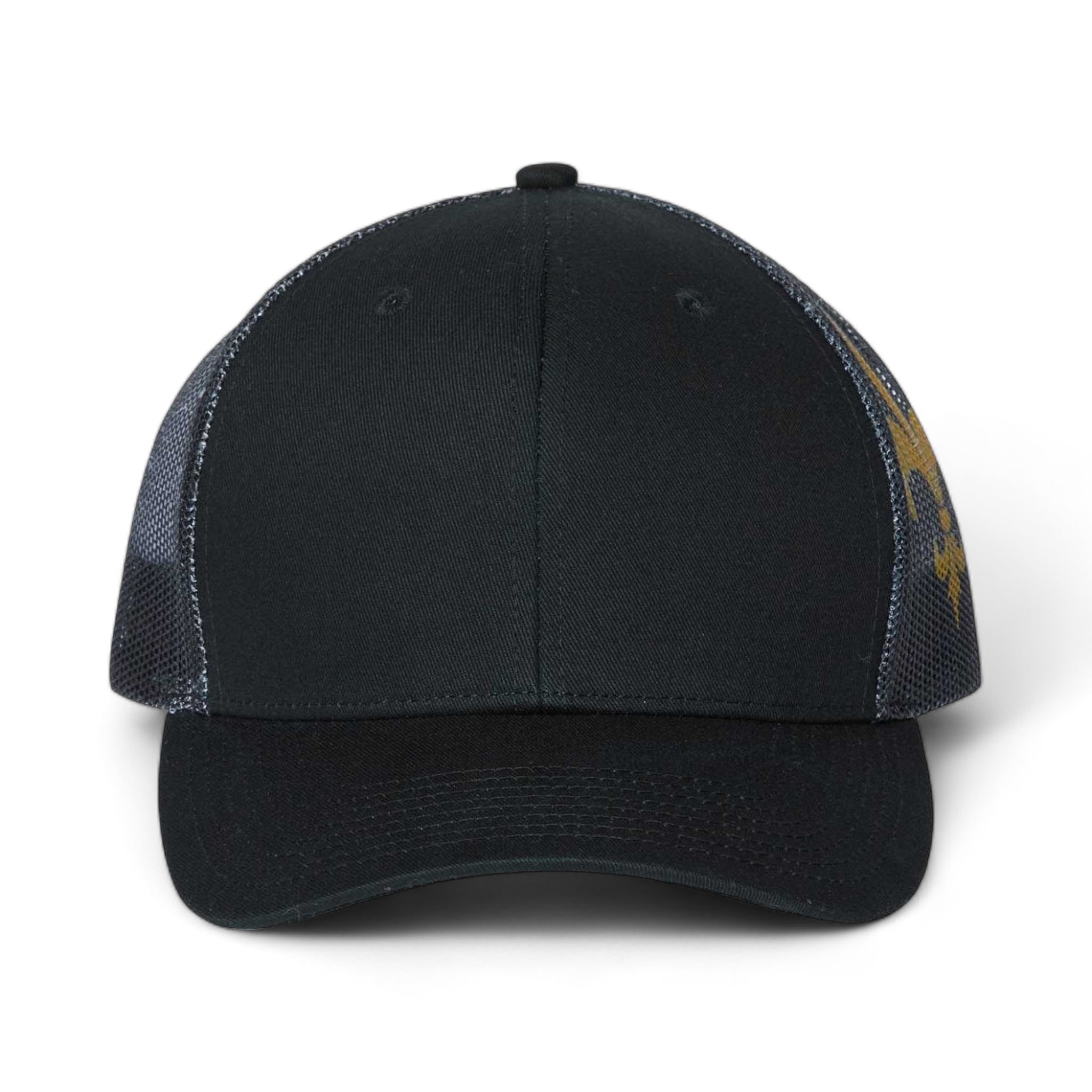 Front view of Kati S700M custom hat in black and black