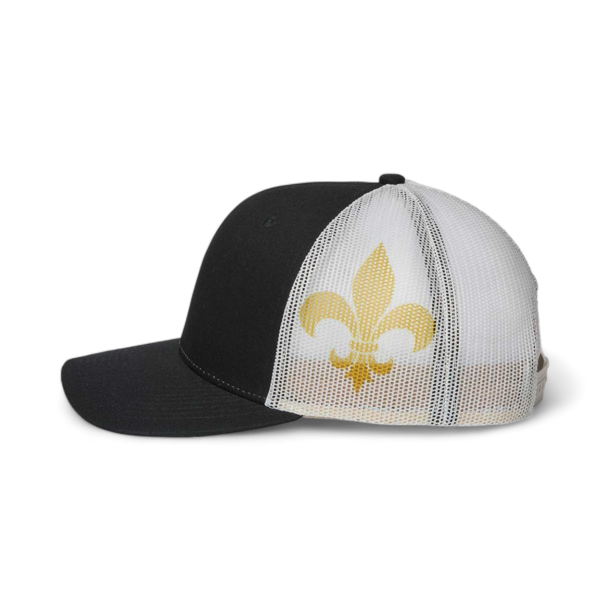 Side view of Kati S700M custom hat in black and vegas gold