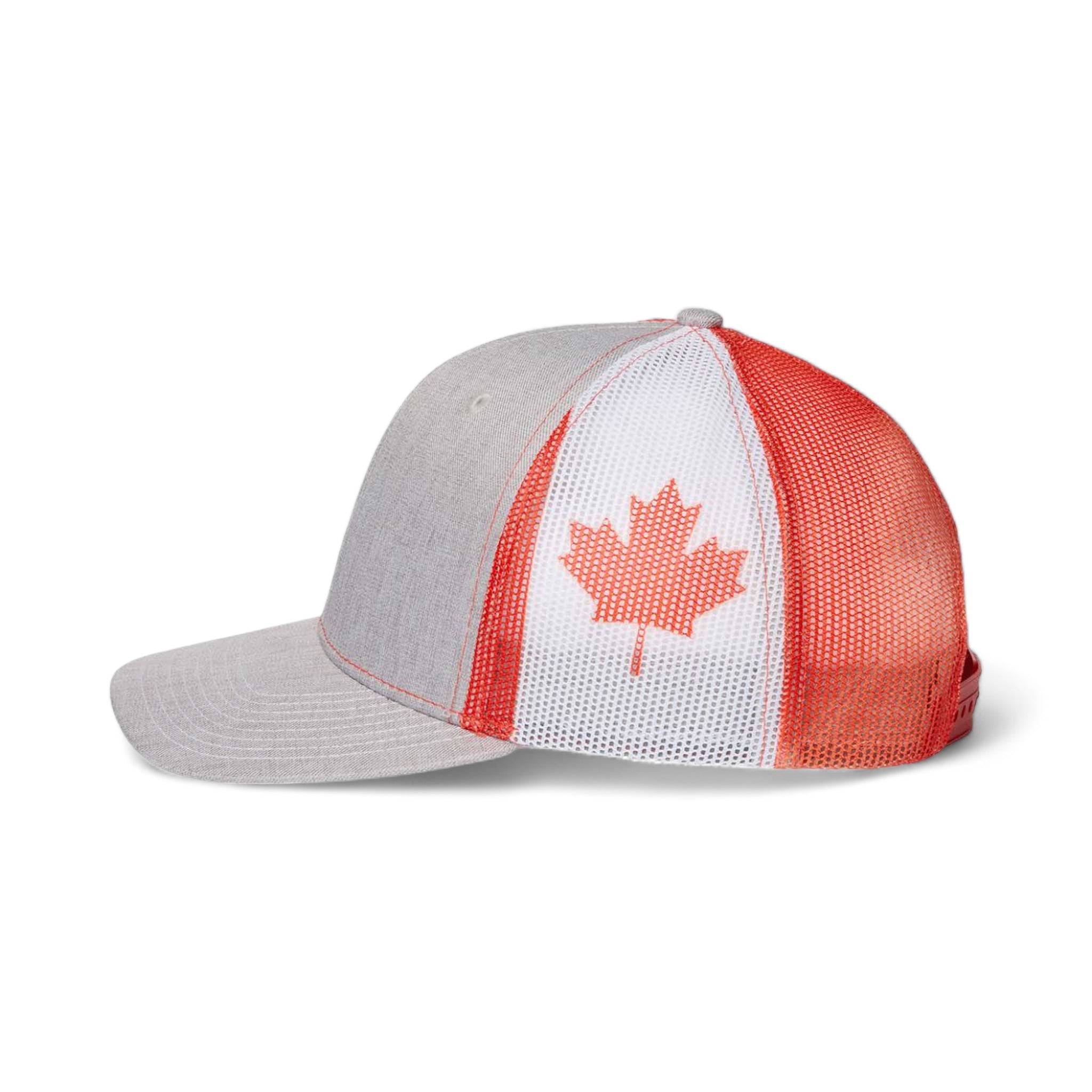 Side view of Kati S700M custom hat in heather and canada
