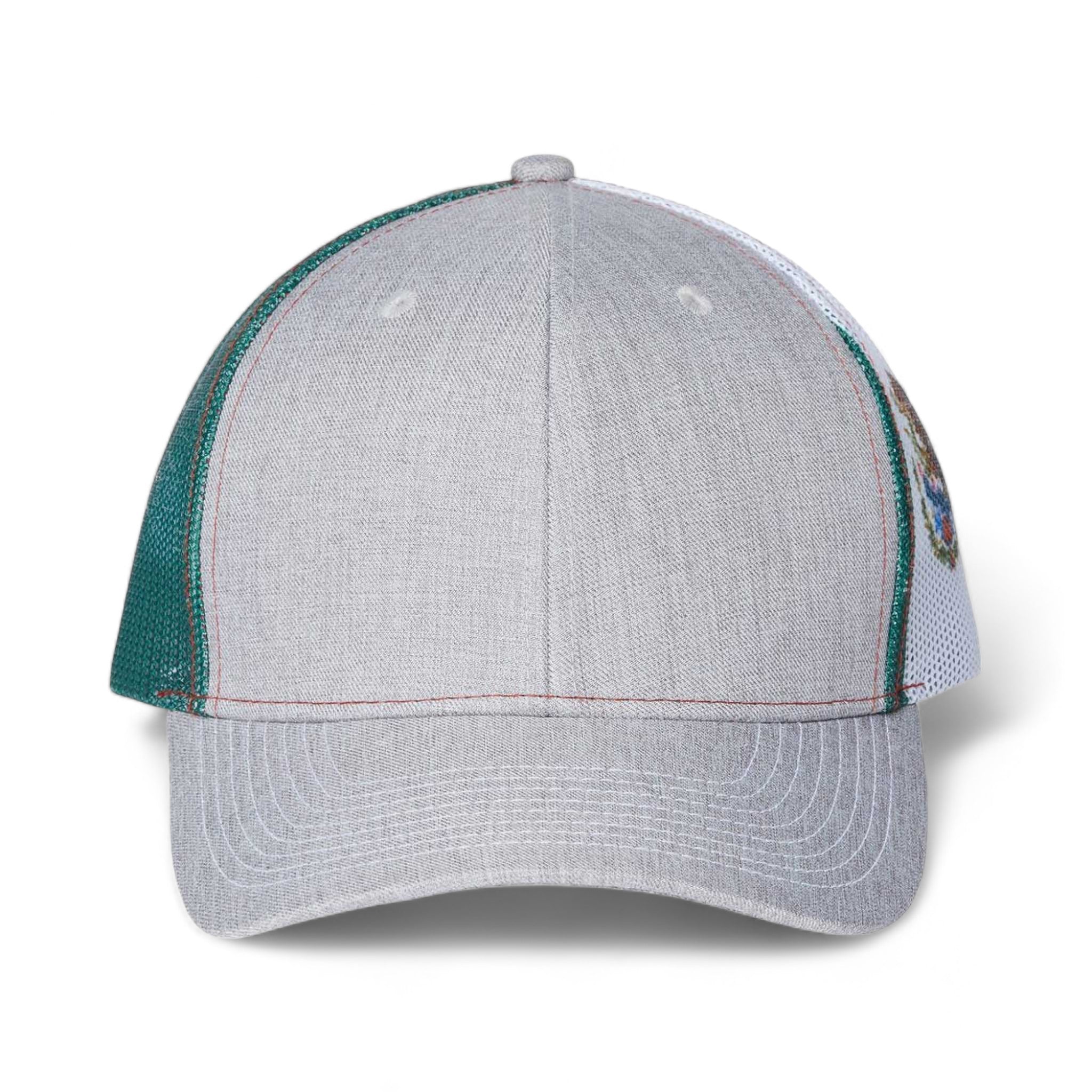 Front view of Kati S700M custom hat in heather, red and mexico