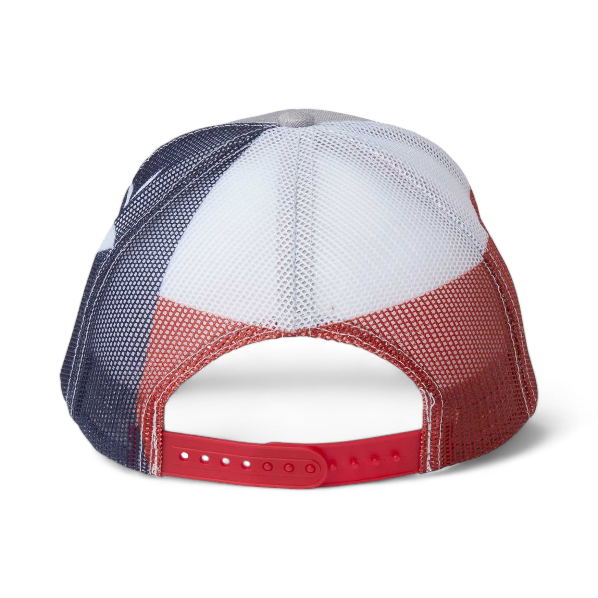 Back view of Kati S700M custom hat in heather and texas flag