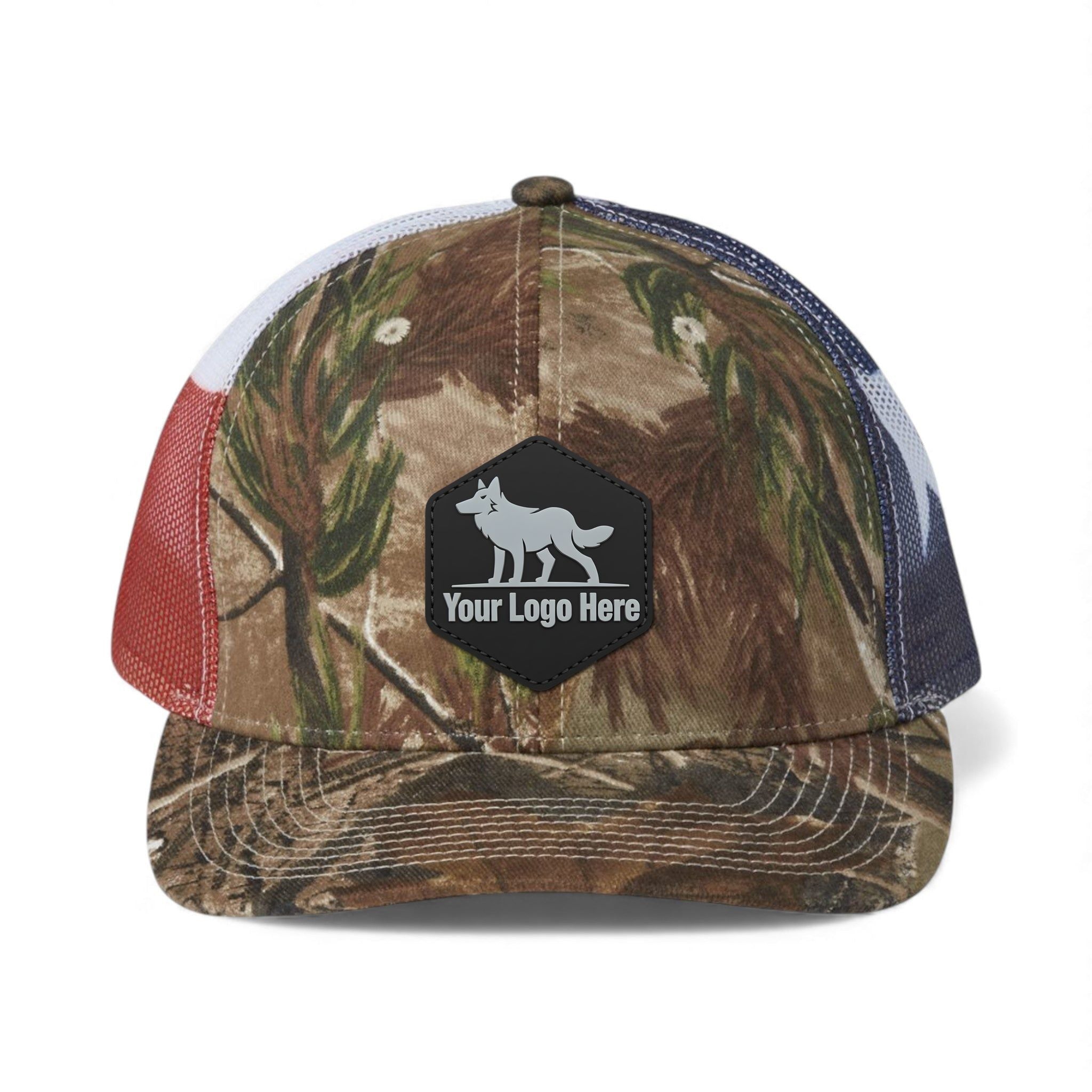 PVC patch preview of Kati S700M custom hat in all purpose and texas flag