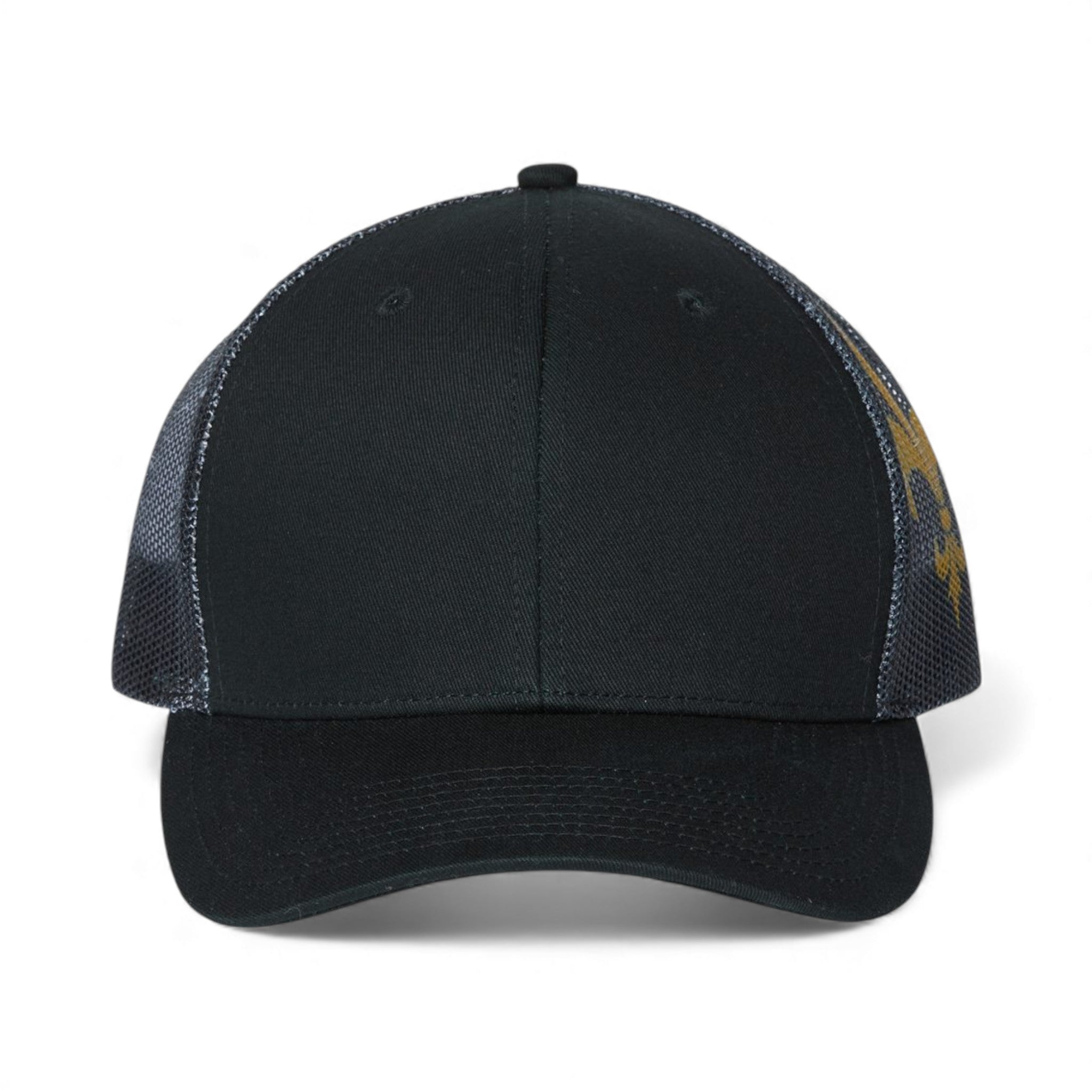 Front view of Kati S700M custom hat in black, black and fleur de lis
