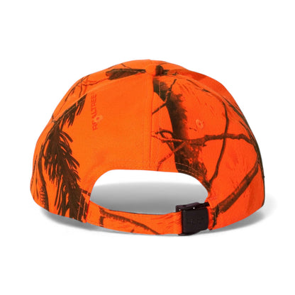 Back view of Kati SN200 custom hat in blaze realtree ap