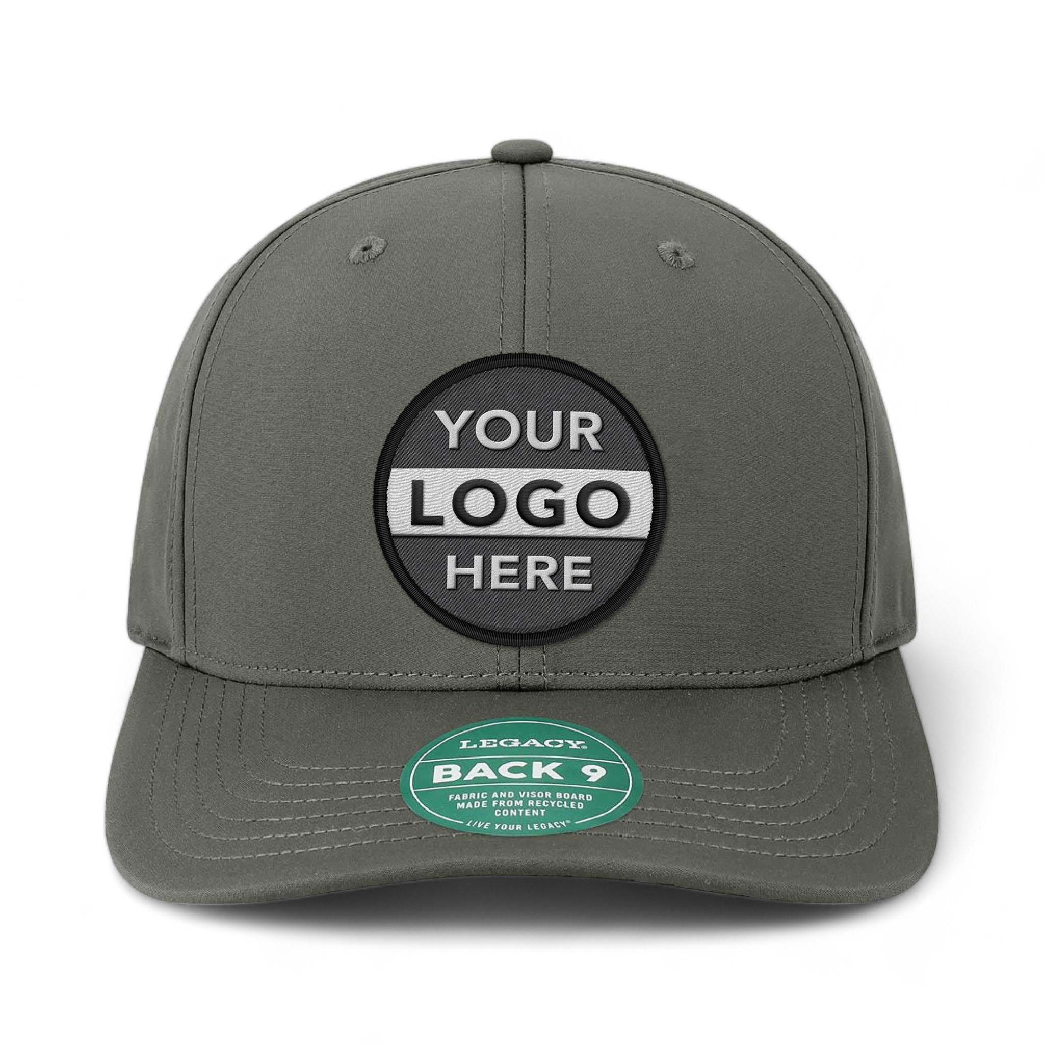 LEGACY B9A custom embroidered patch hat in dark grey