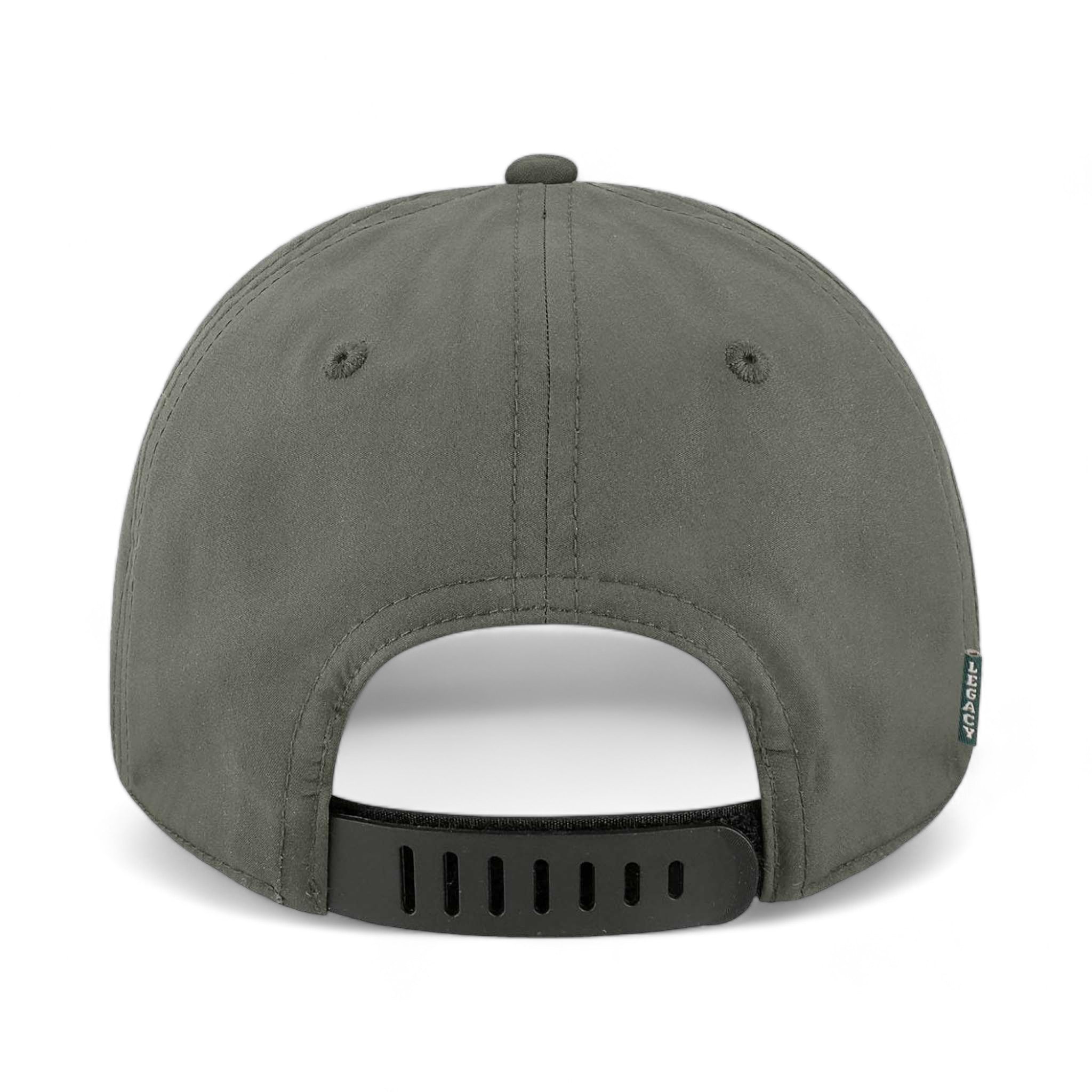 Back view of LEGACY B9A custom hat in dark grey