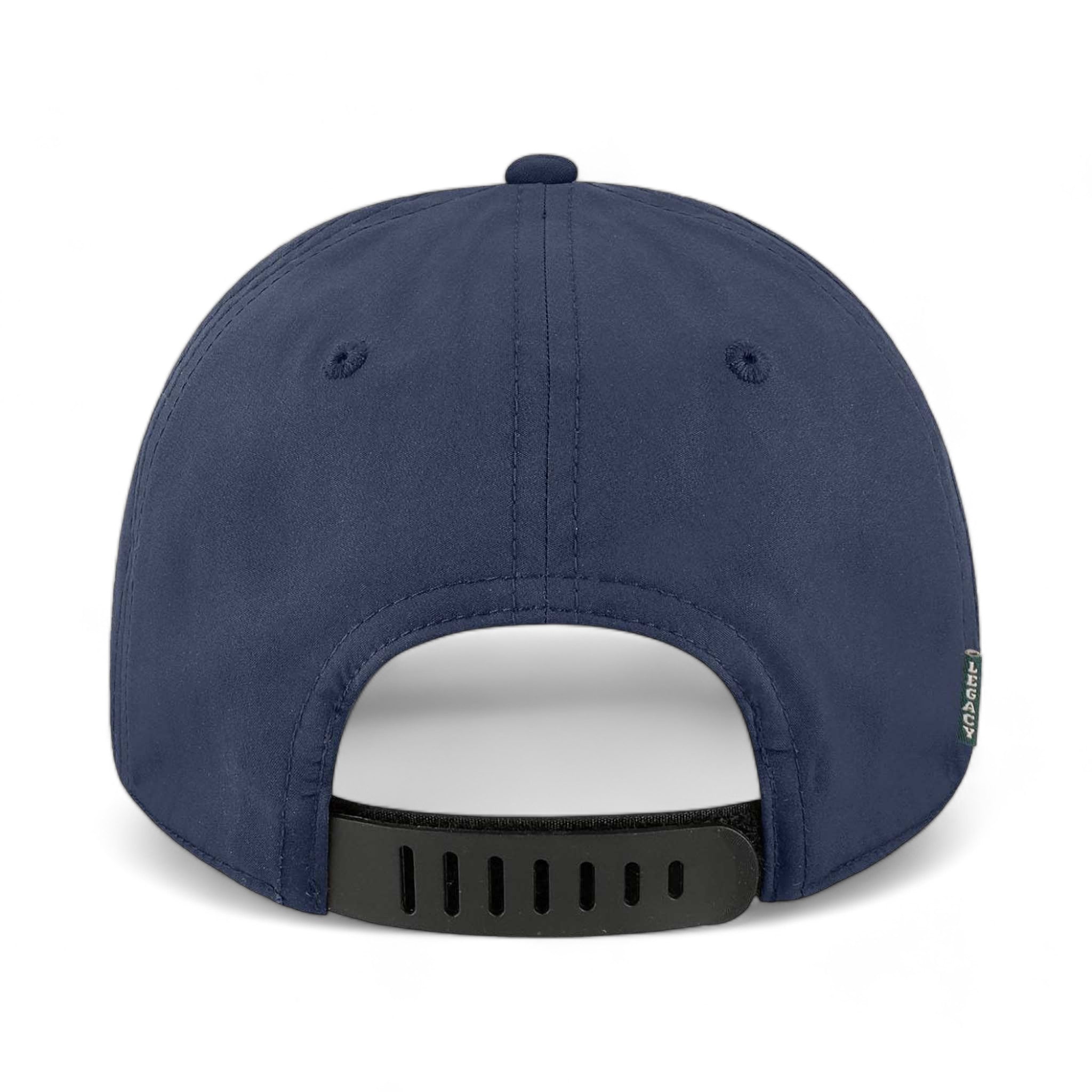 Back view of LEGACY B9A custom hat in navy