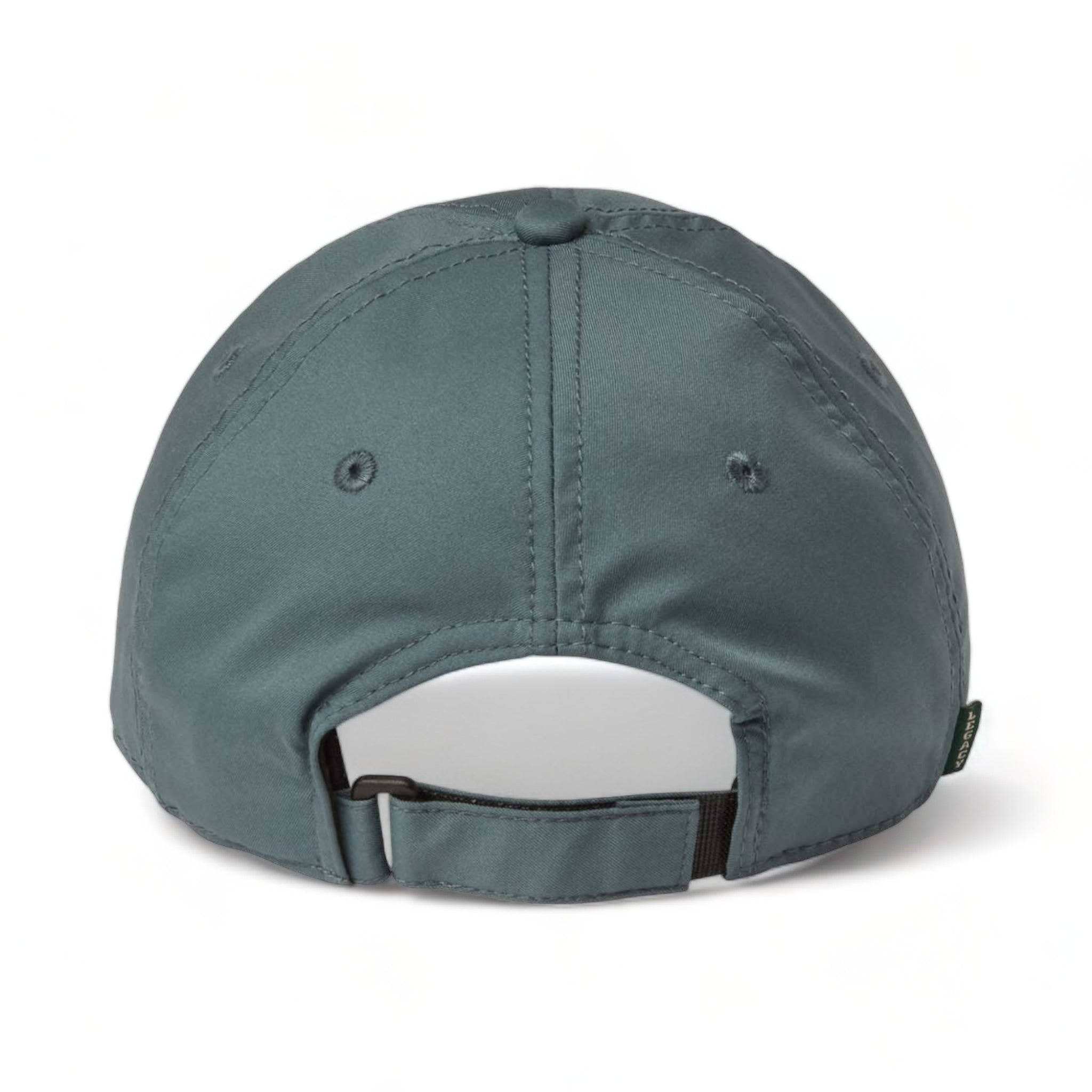 Back view of LEGACY CFA custom hat in blue steel