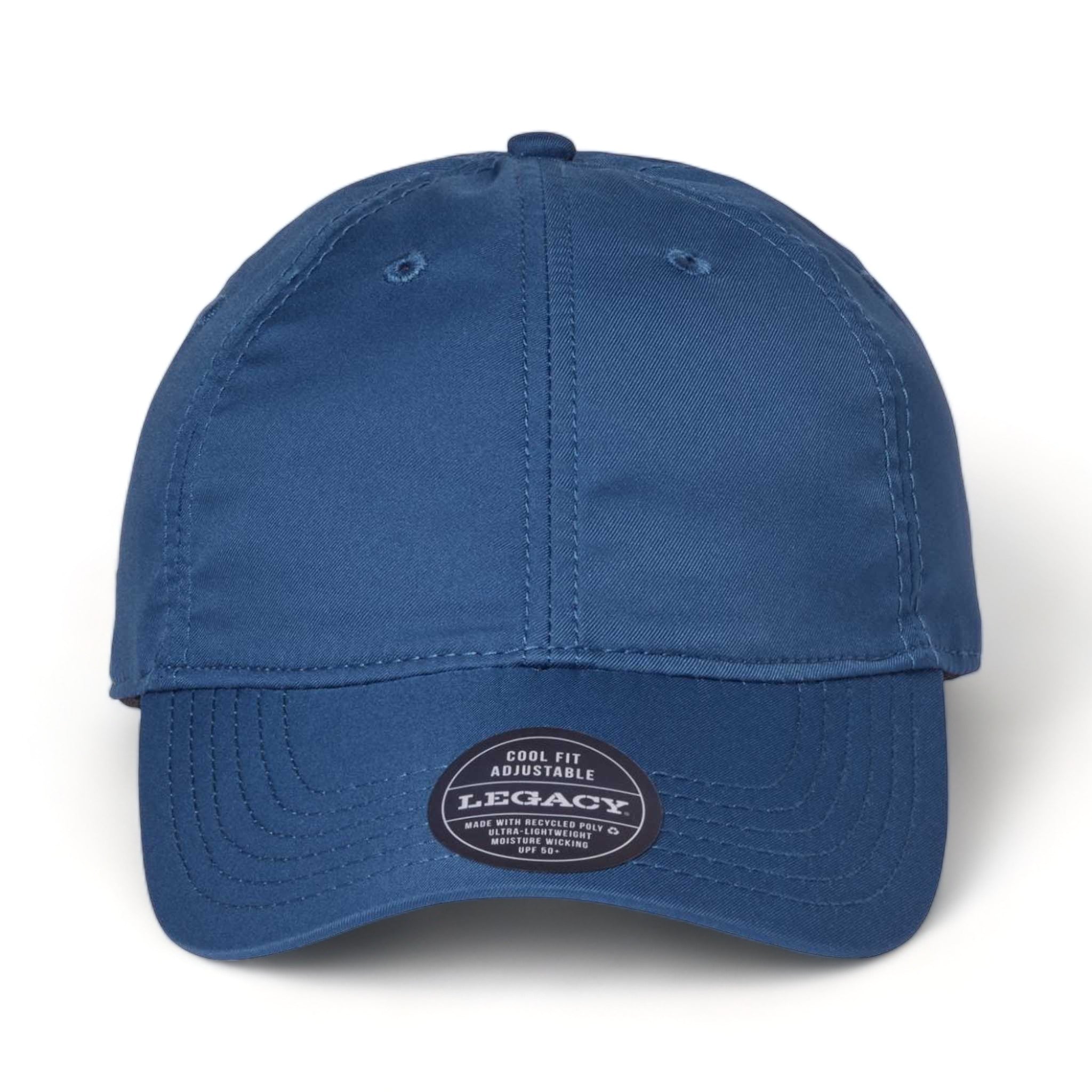 Front view of LEGACY CFA custom hat in dark blue