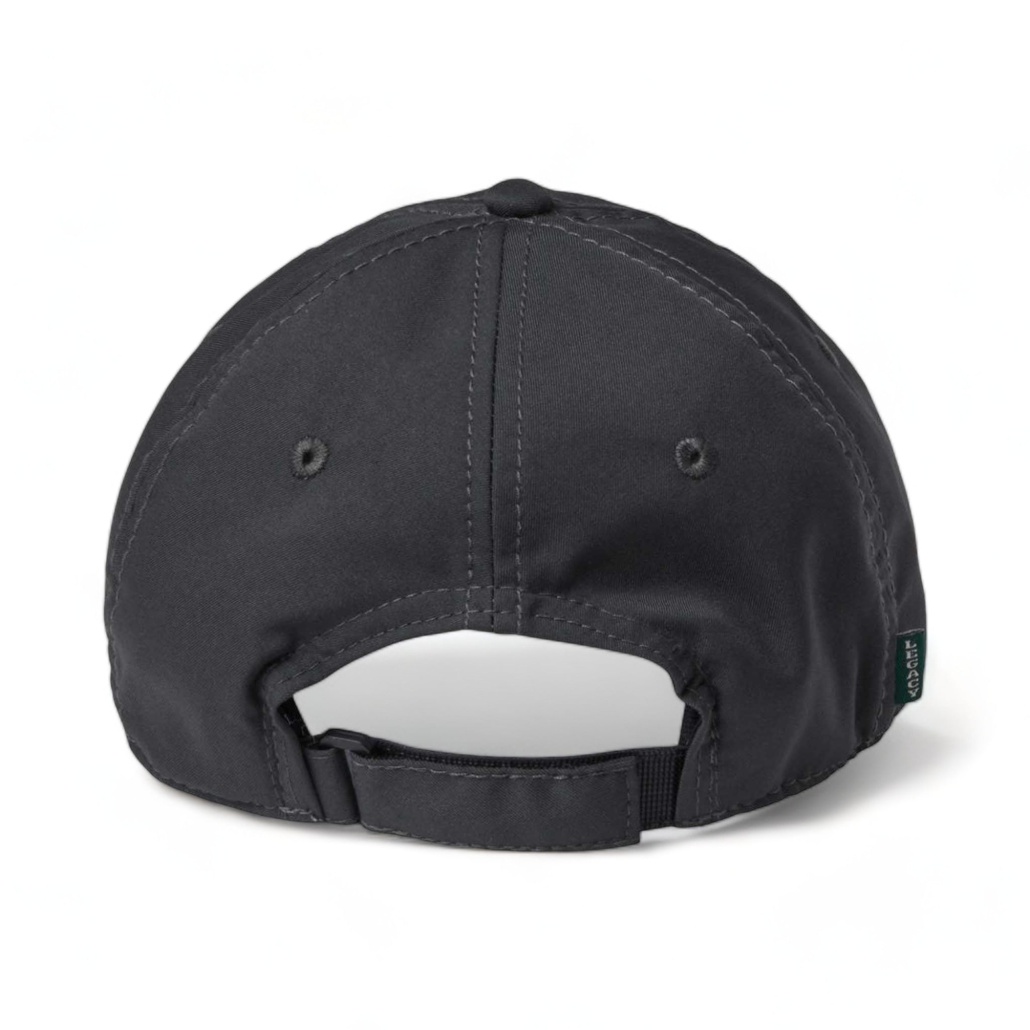 Back view of LEGACY CFA custom hat in dark grey