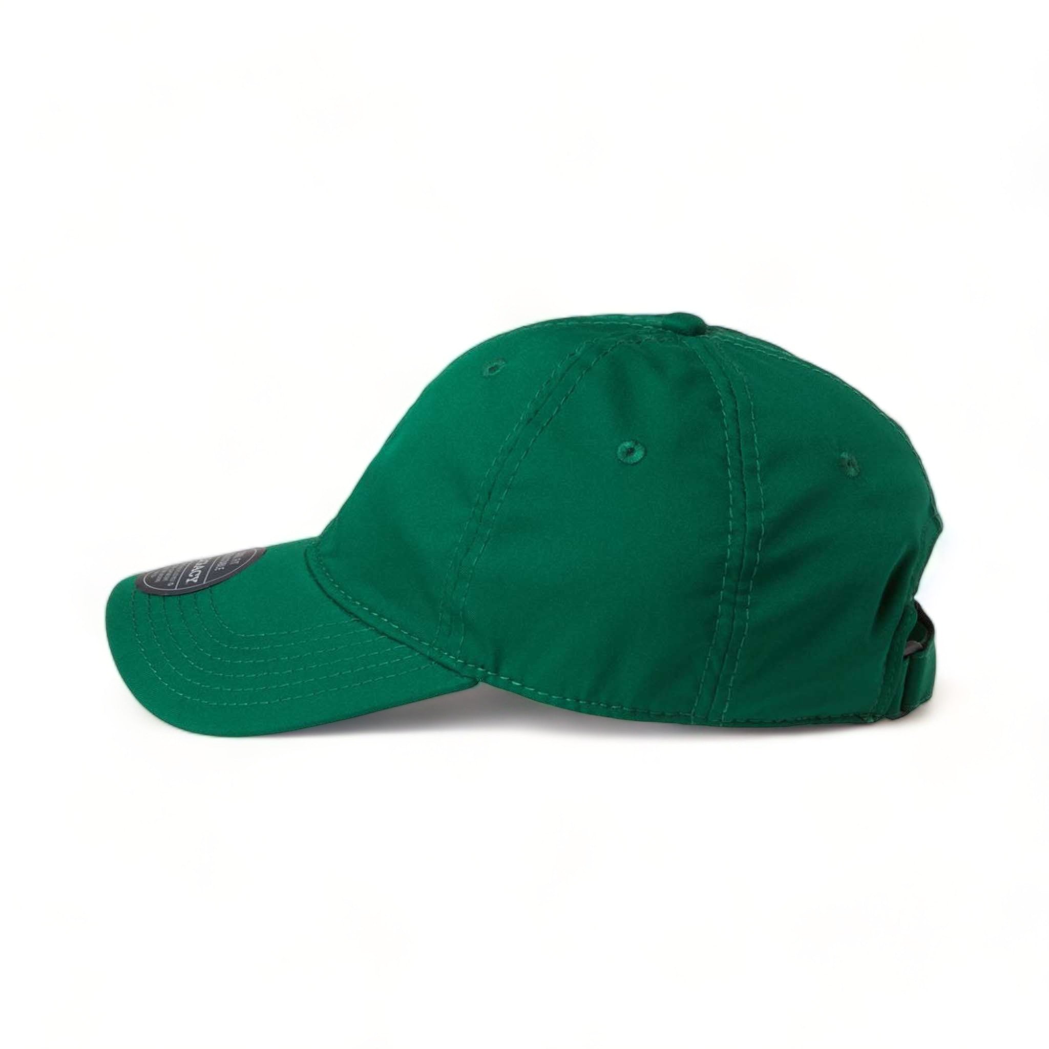 Side view of LEGACY CFA custom hat in forest