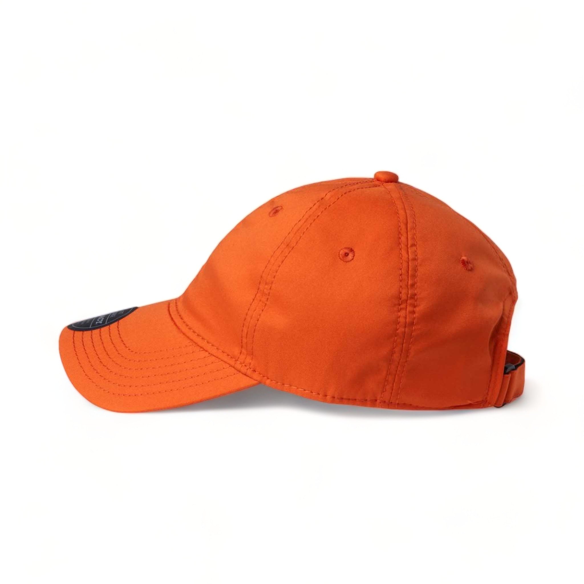 Side view of LEGACY CFA custom hat in orange