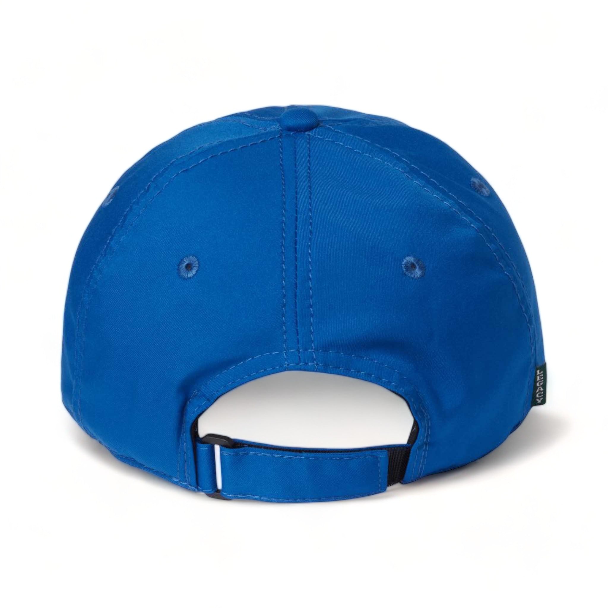 Back view of LEGACY CFA custom hat in royal