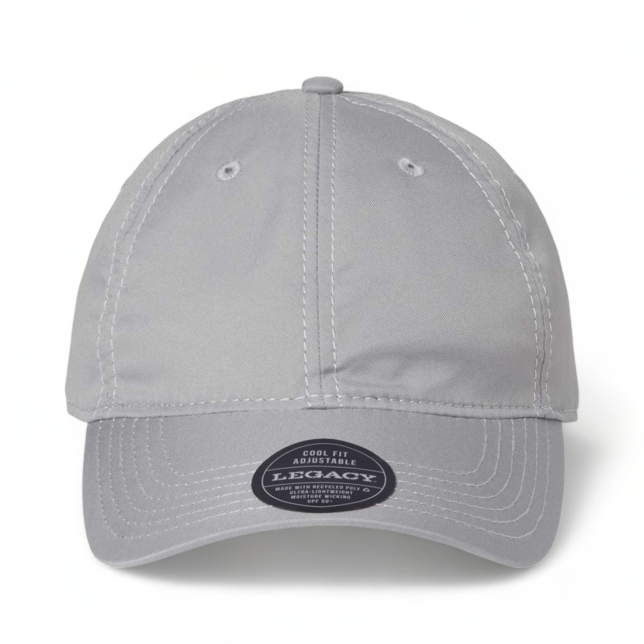 Front view of LEGACY CFA custom hat in shark grey