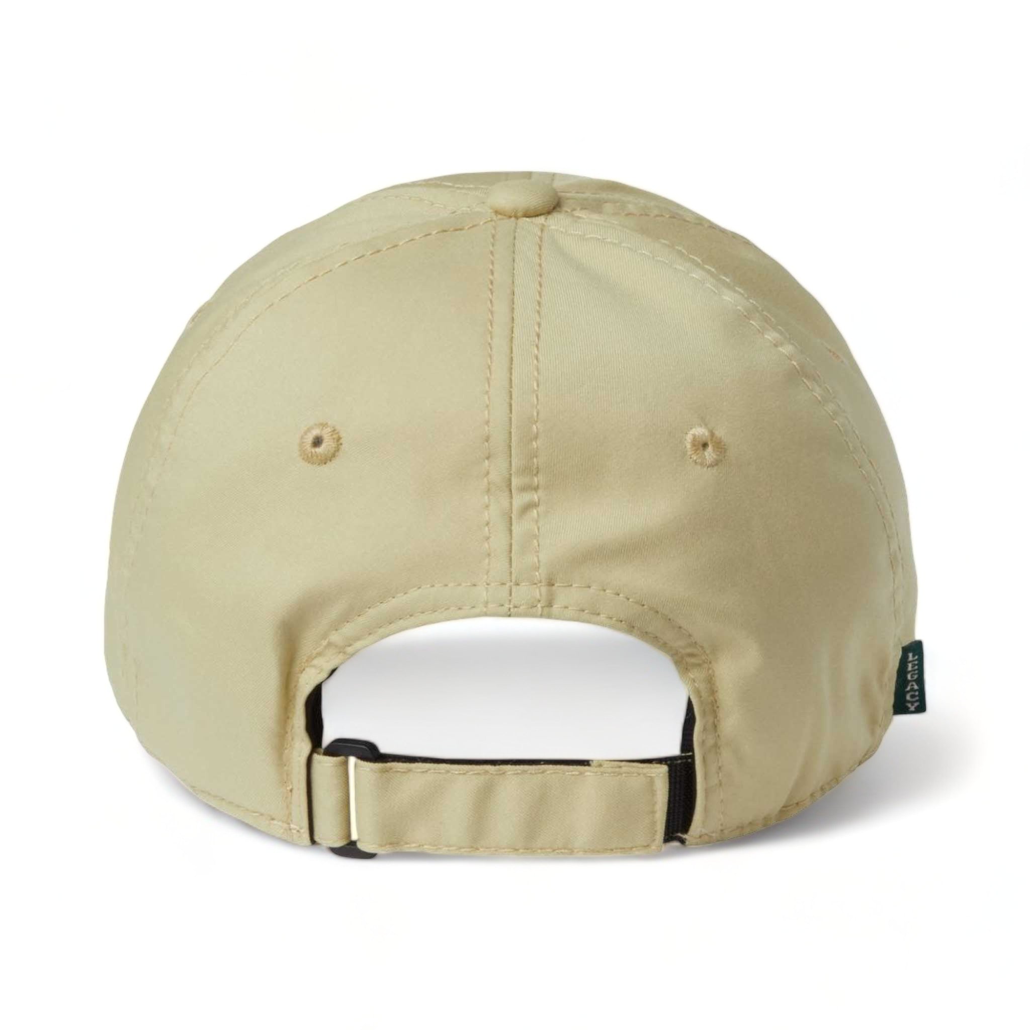 Back view of LEGACY CFA custom hat in vegas gold