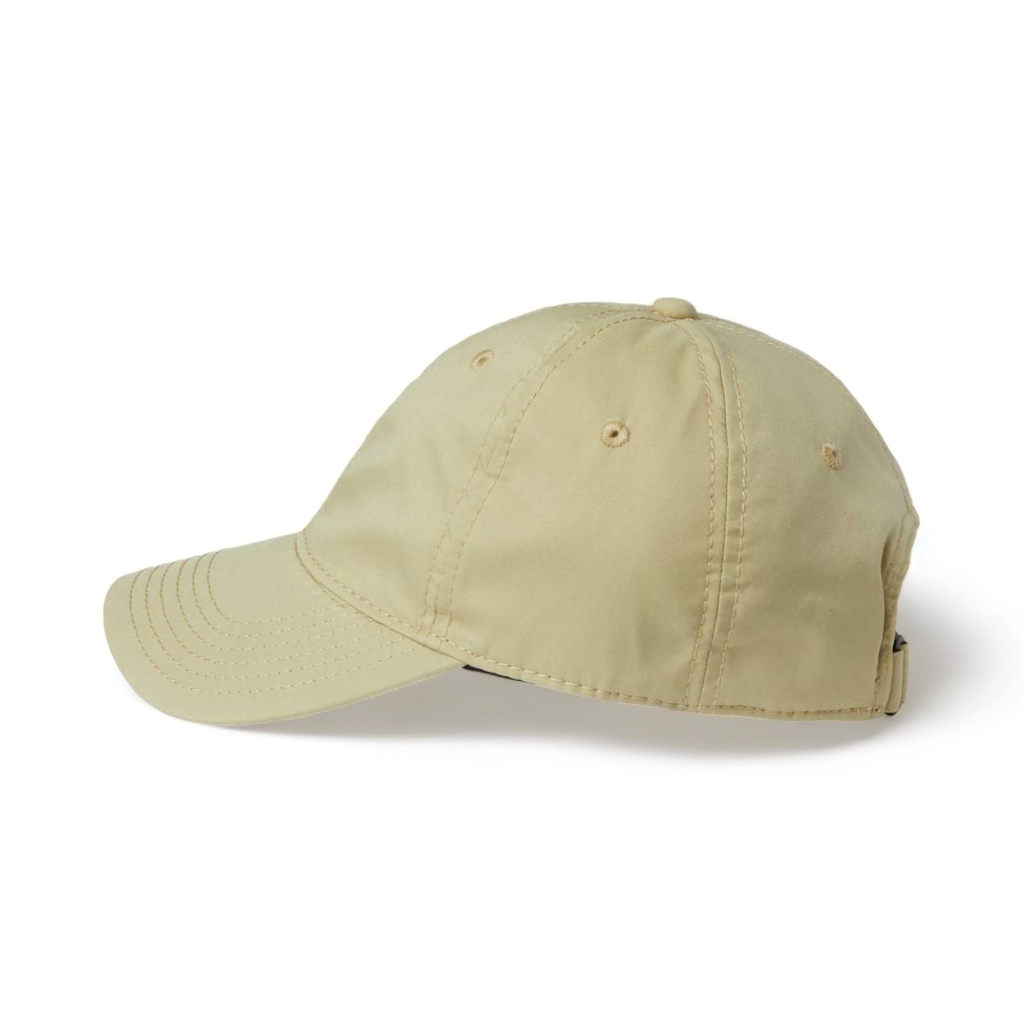 Side view of LEGACY CFA custom hat in vegas gold