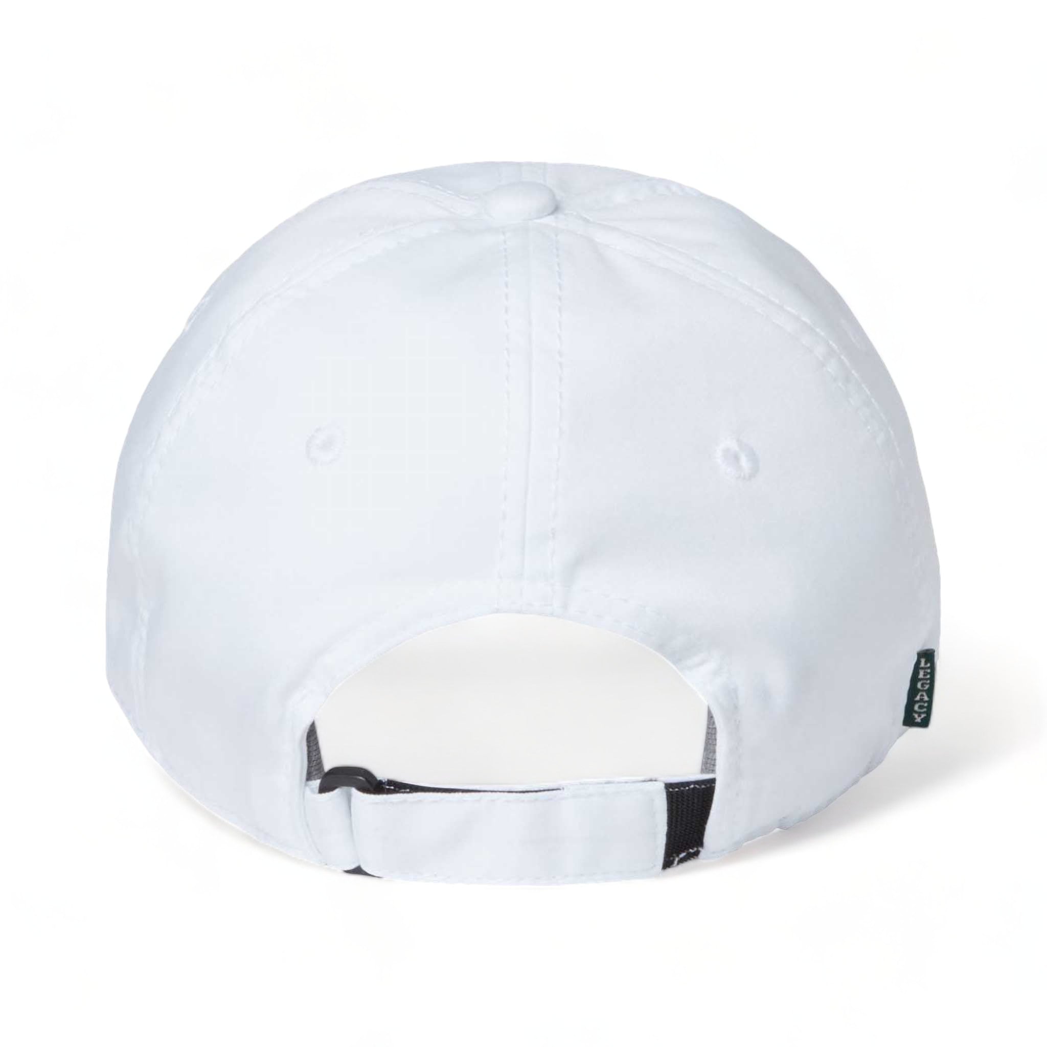Back view of LEGACY CFA custom hat in white