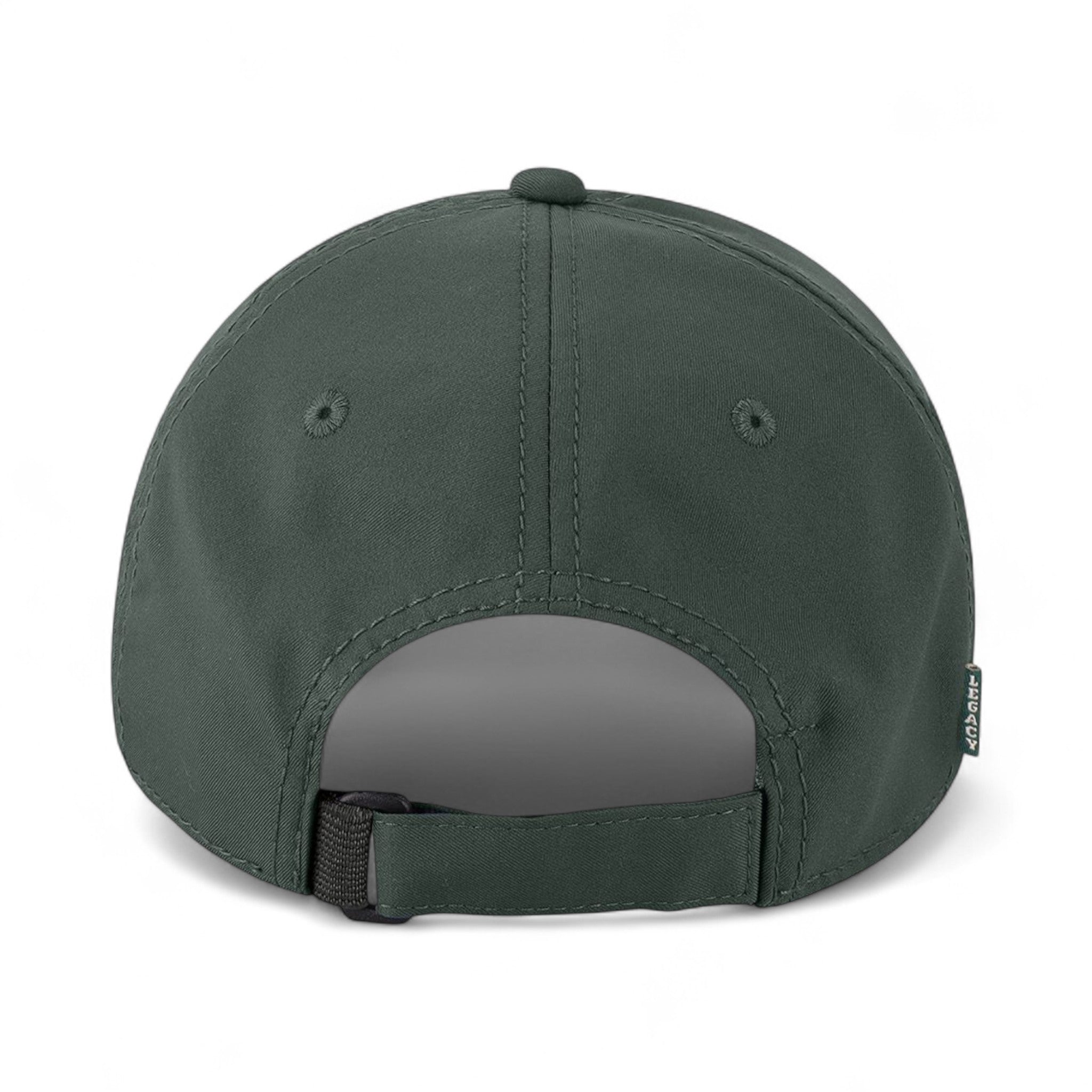 Back view of LEGACY CFA custom hat in dark grey