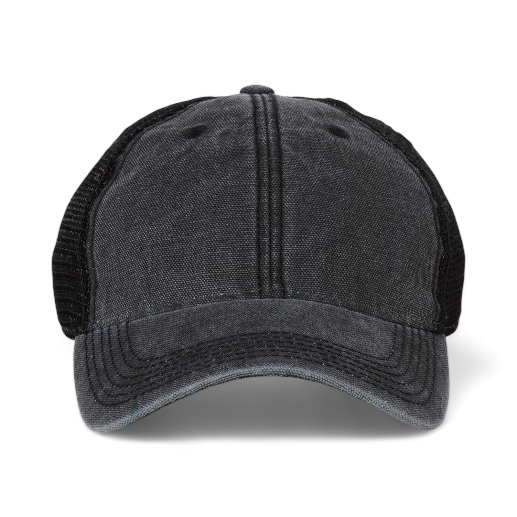 Front view of LEGACY DTA custom hat in black