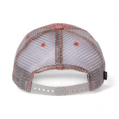 Back view of LEGACY DTA custom hat in nantucket red and grey