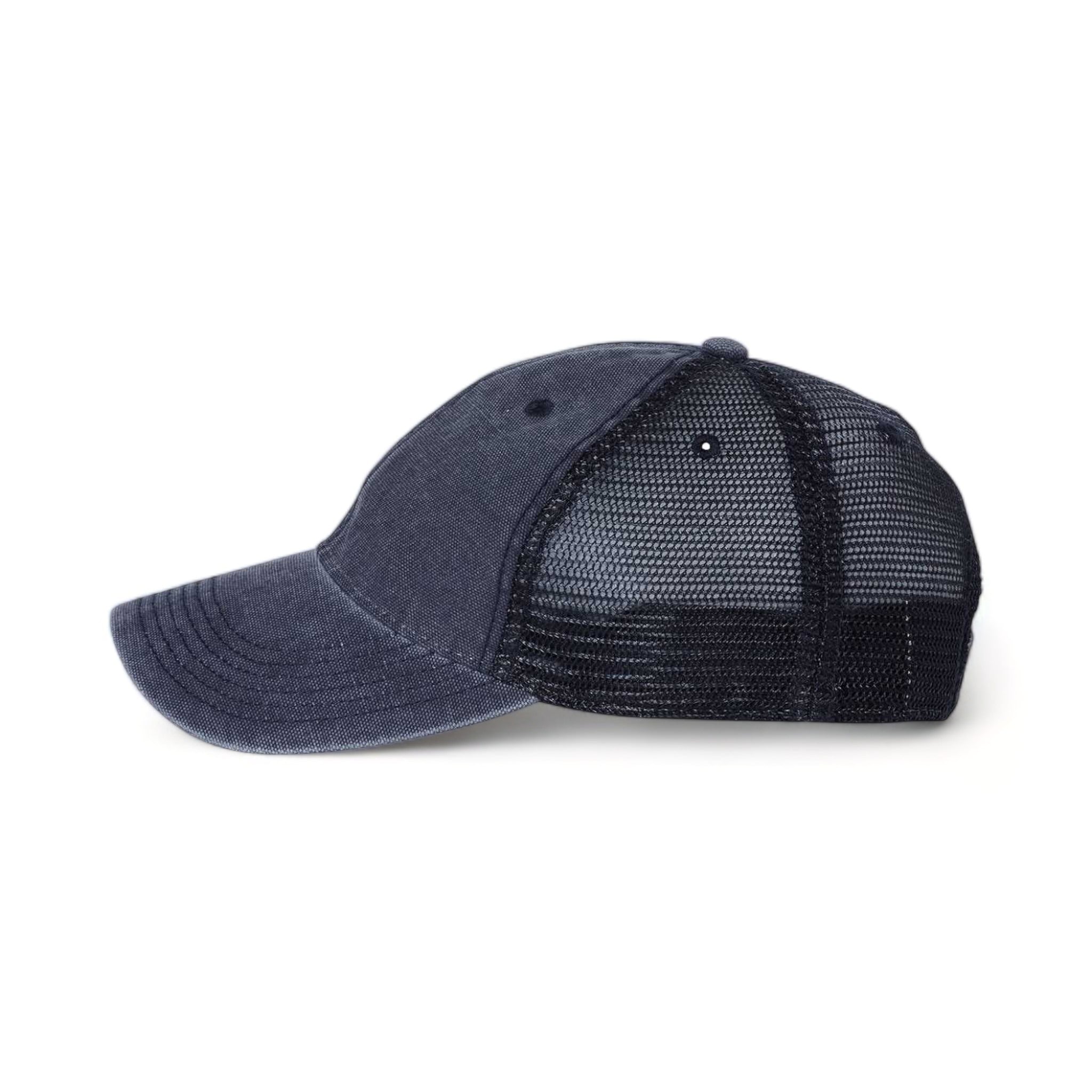 Side view of LEGACY DTA custom hat in navy