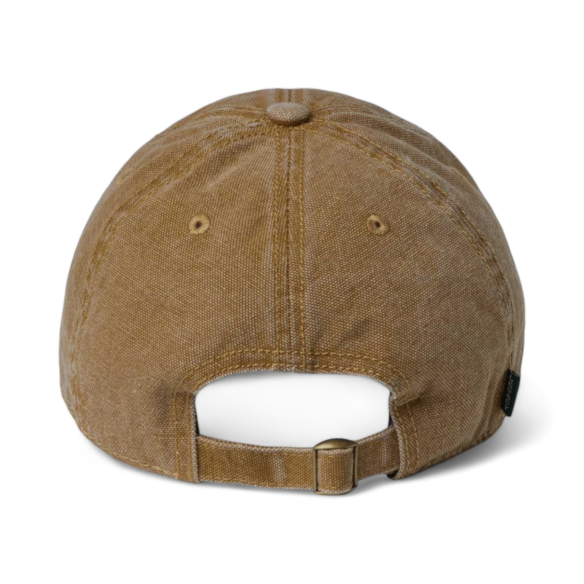 Back view of LEGACY DTAST custom hat in camel