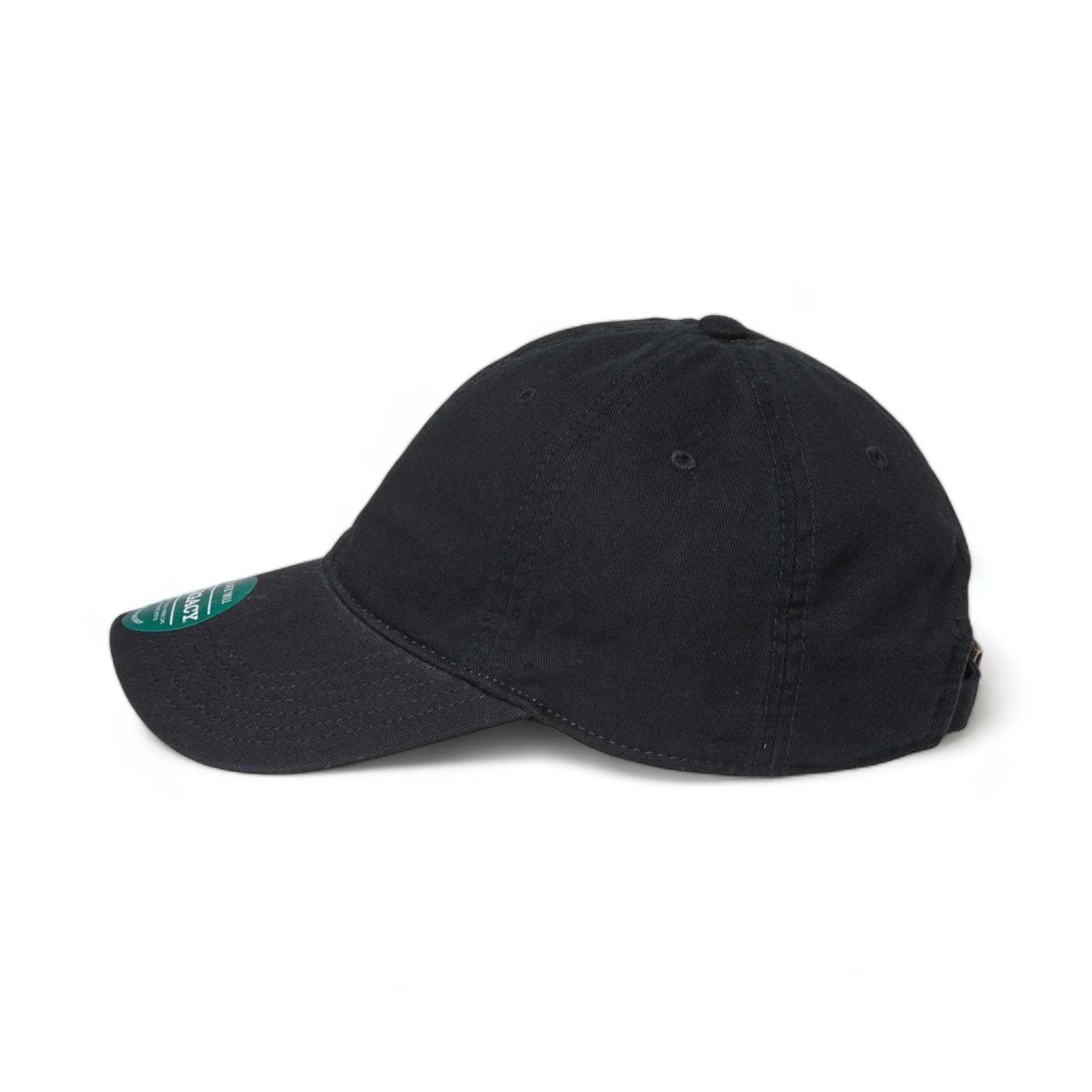 Side view of LEGACY EZA custom hat in black