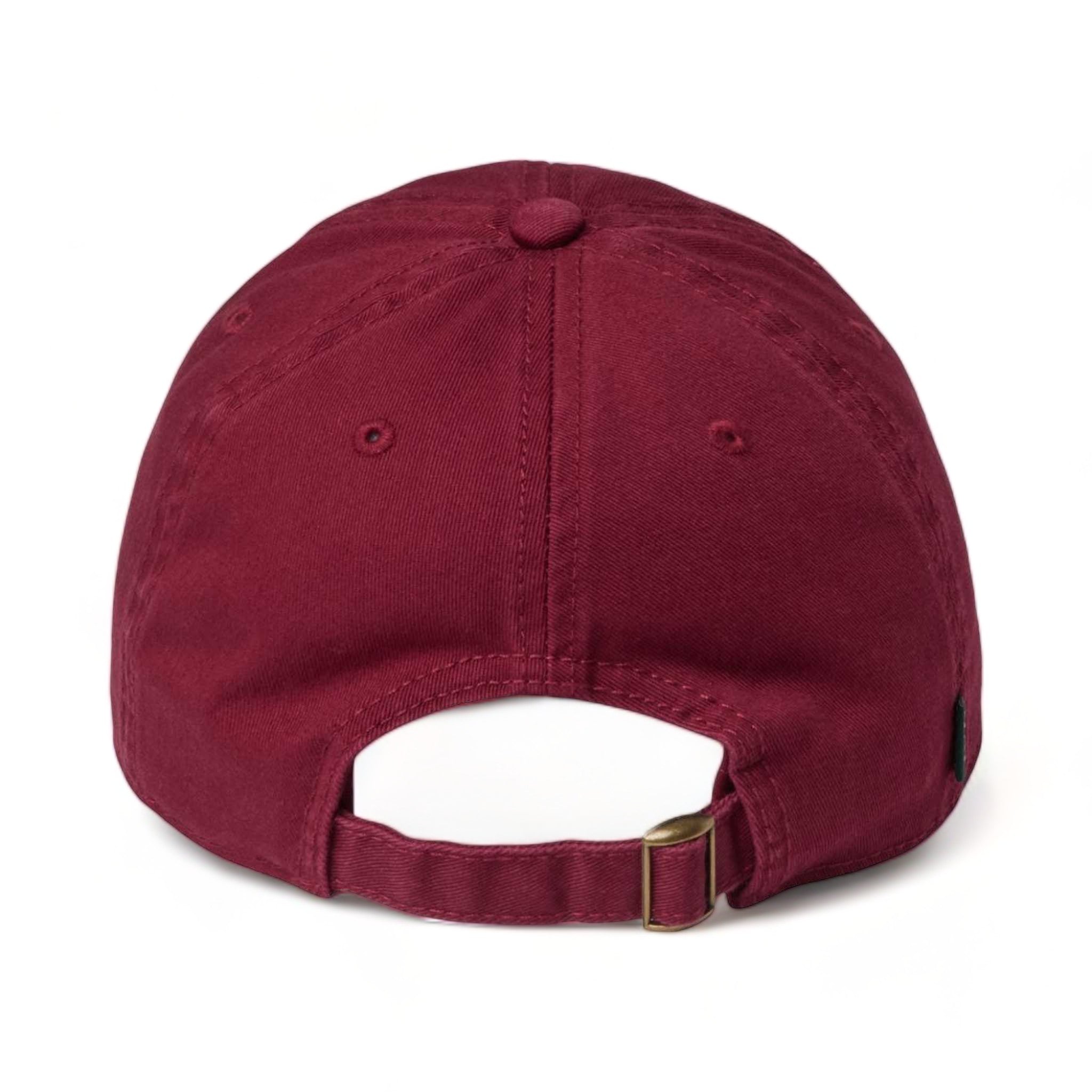 Back view of LEGACY EZA custom hat in burgundy