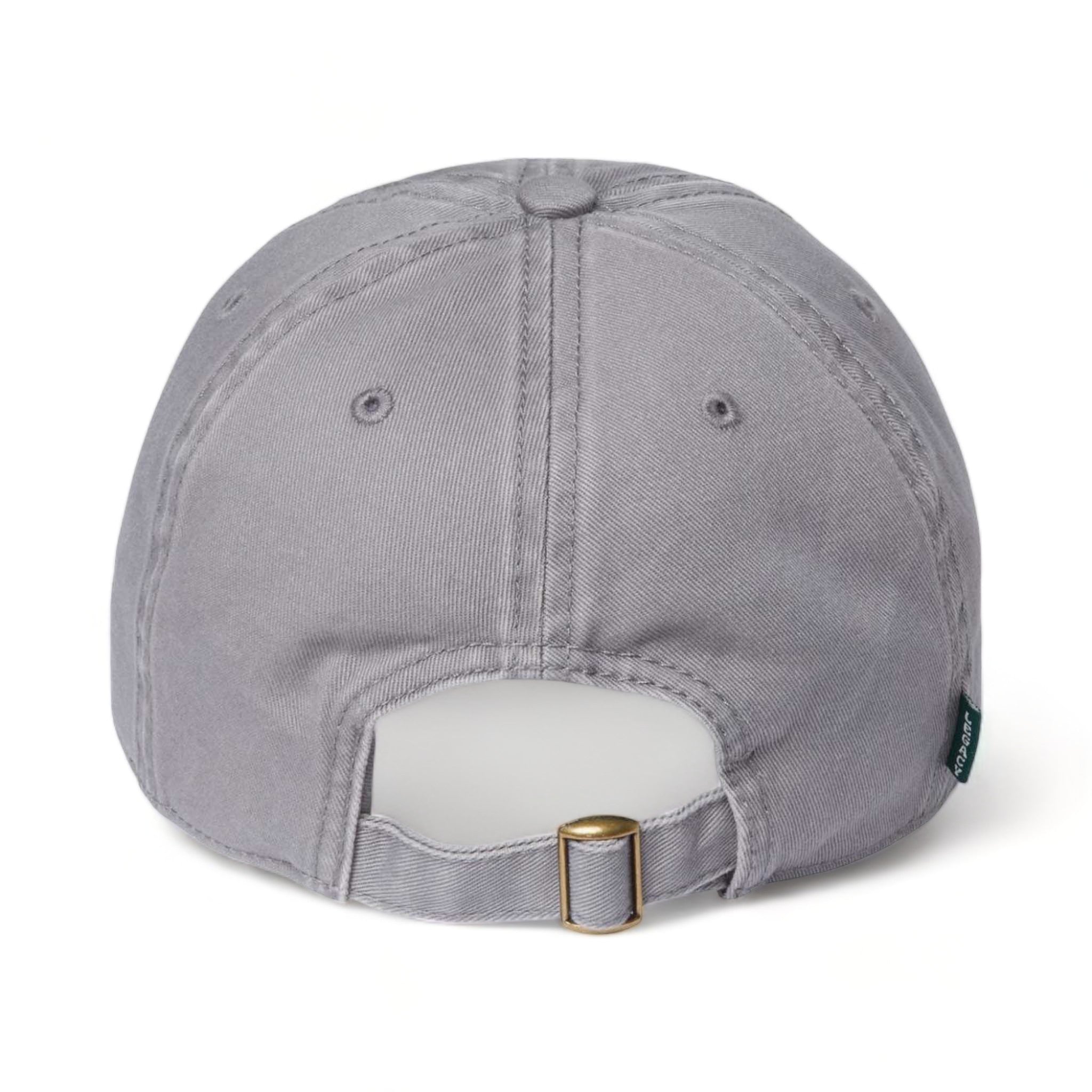 Back view of LEGACY EZA custom hat in grey
